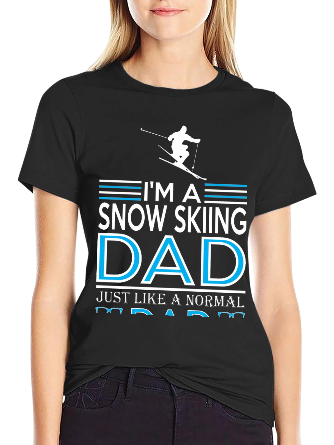 Snow Skiing Dad Graphic T-Shirt