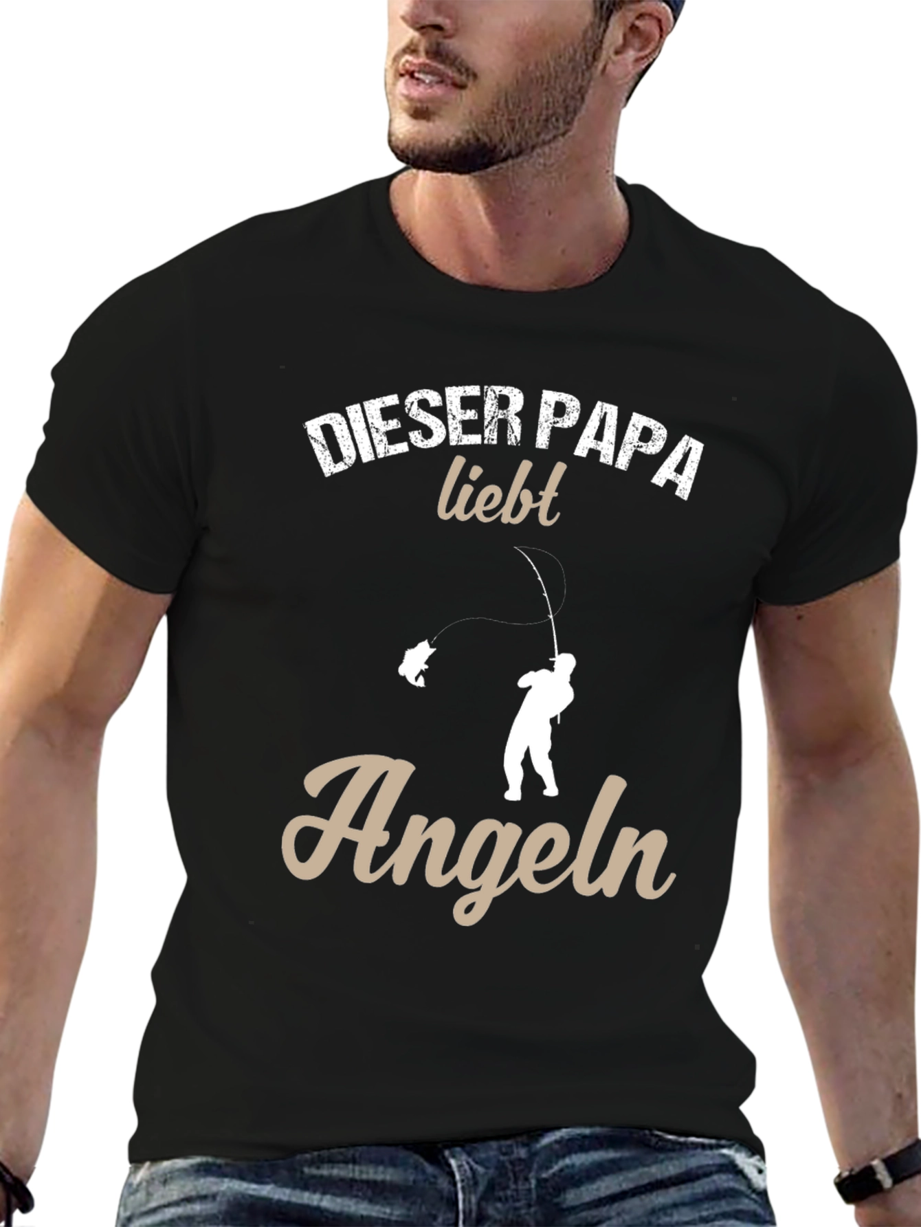 Dieser Papa Liebt Angeln Fishing T-Shirt
