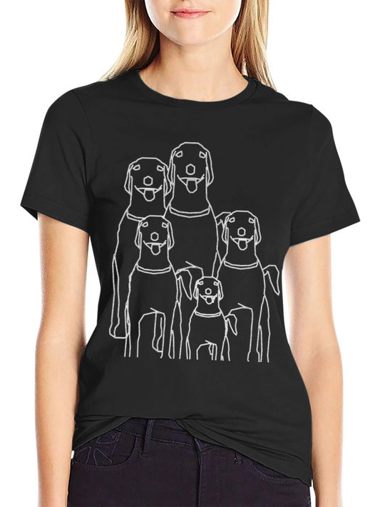 Dog Lover Tee: Family of Labs Graphic T-Shirt