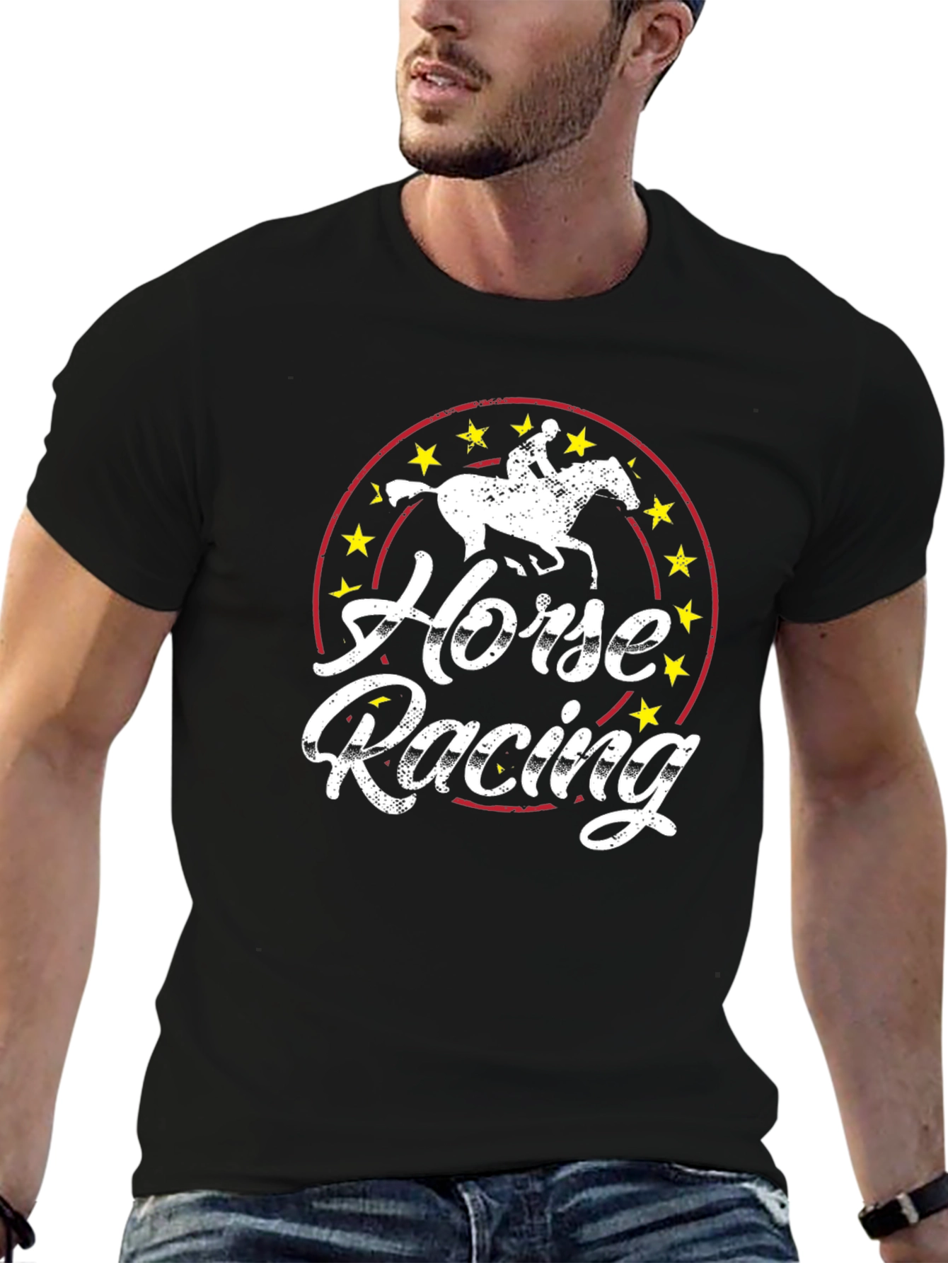 Horse Racing Graphic T-Shirt