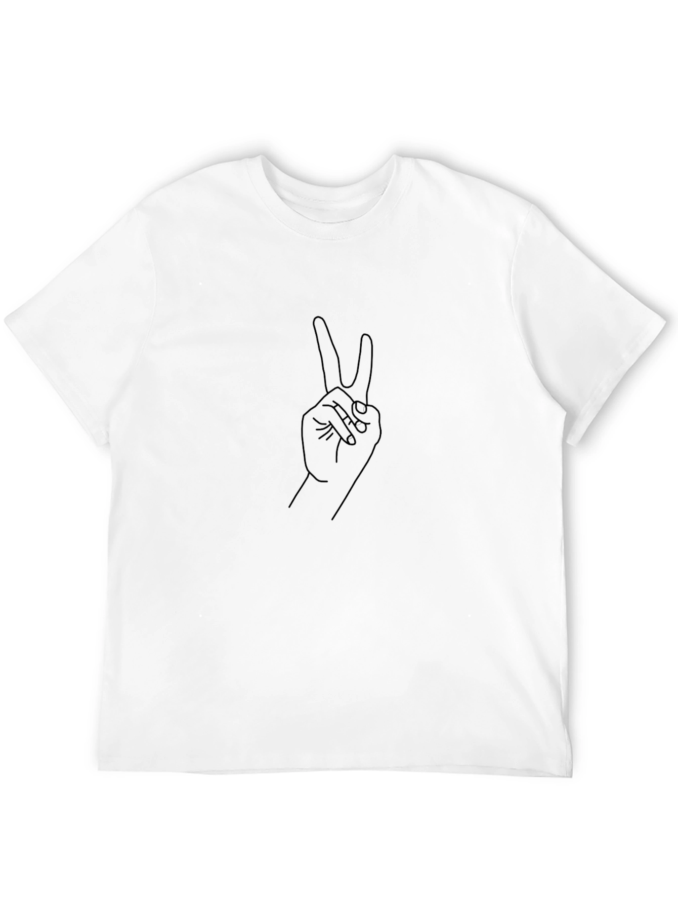 Peace Sign Graphic Tee - Black