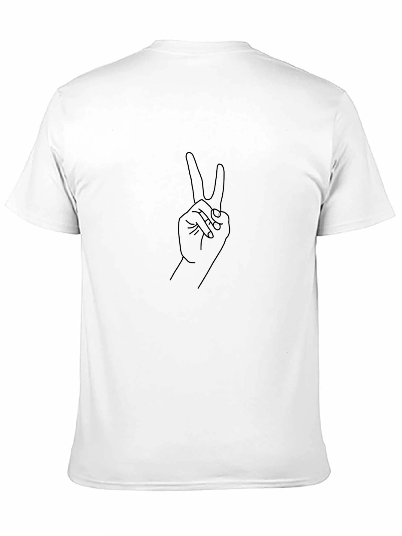 Peace Sign Graphic Tee - Black