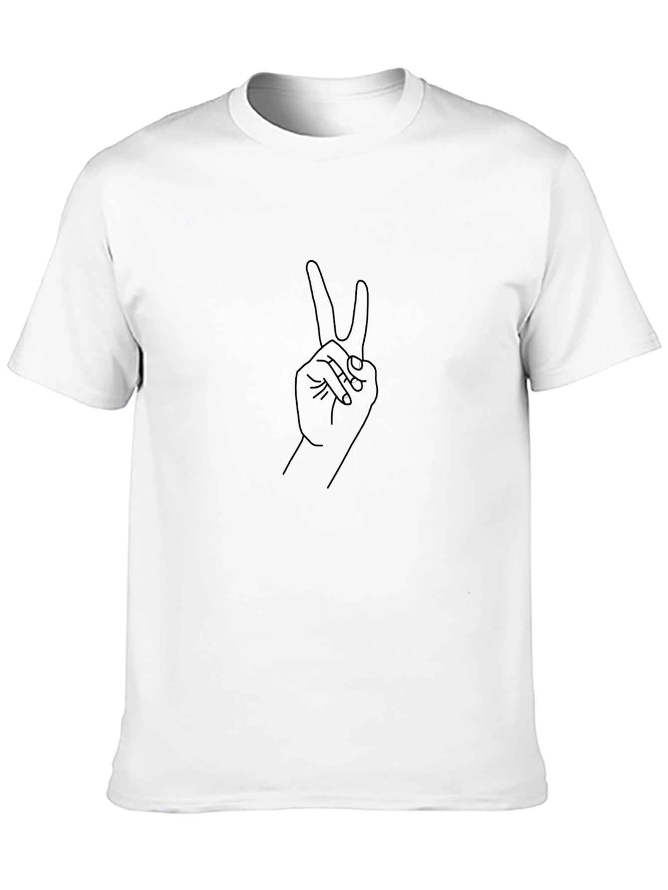 Peace Sign Graphic Tee - Black