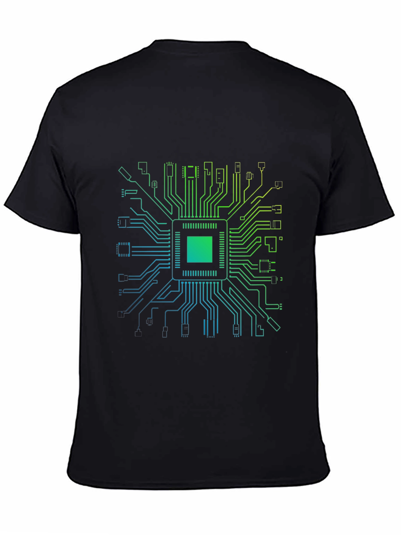 Circuit Board Graphic Black T-Shirt
