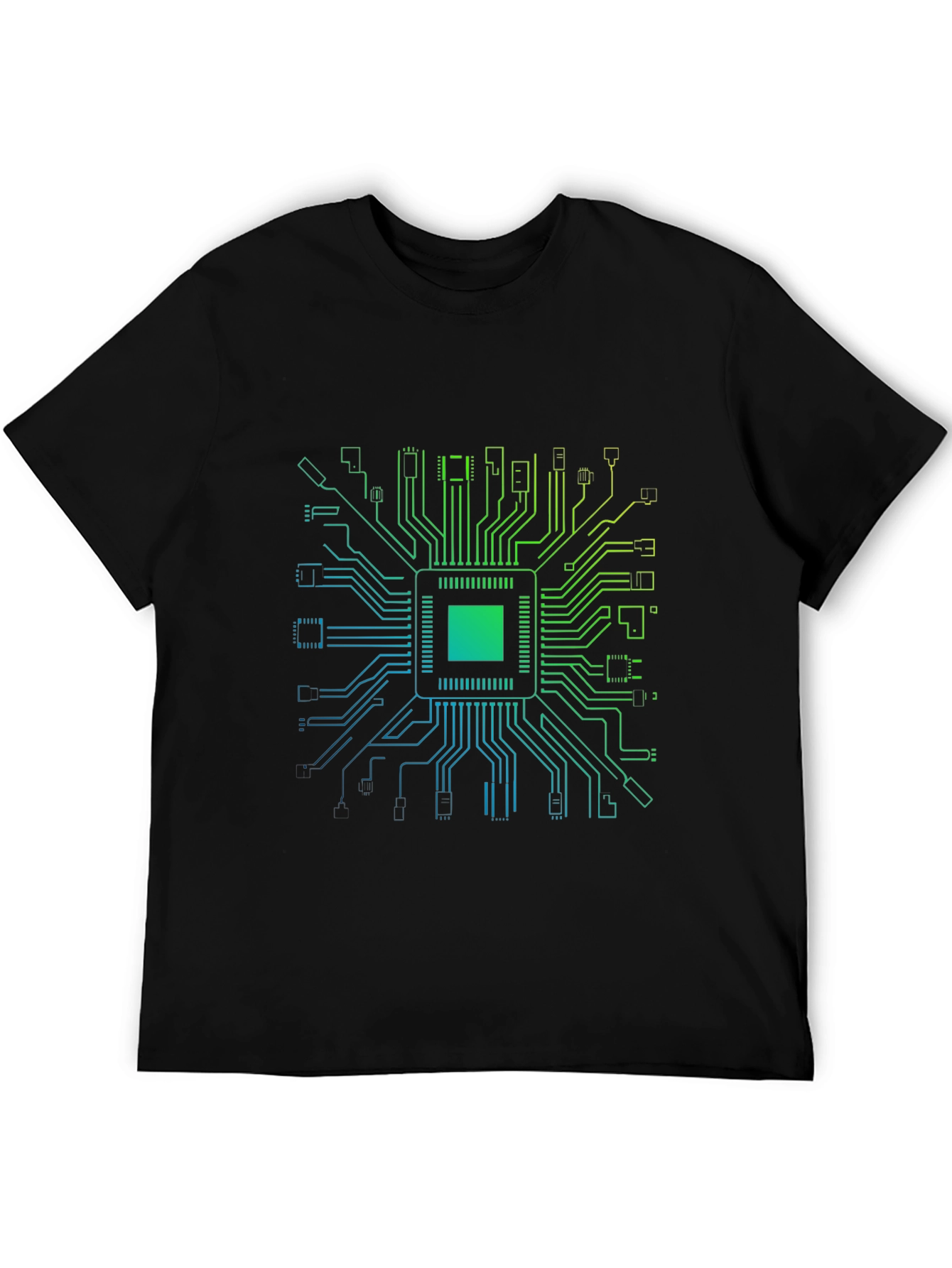 Circuit Board Graphic Black T-Shirt