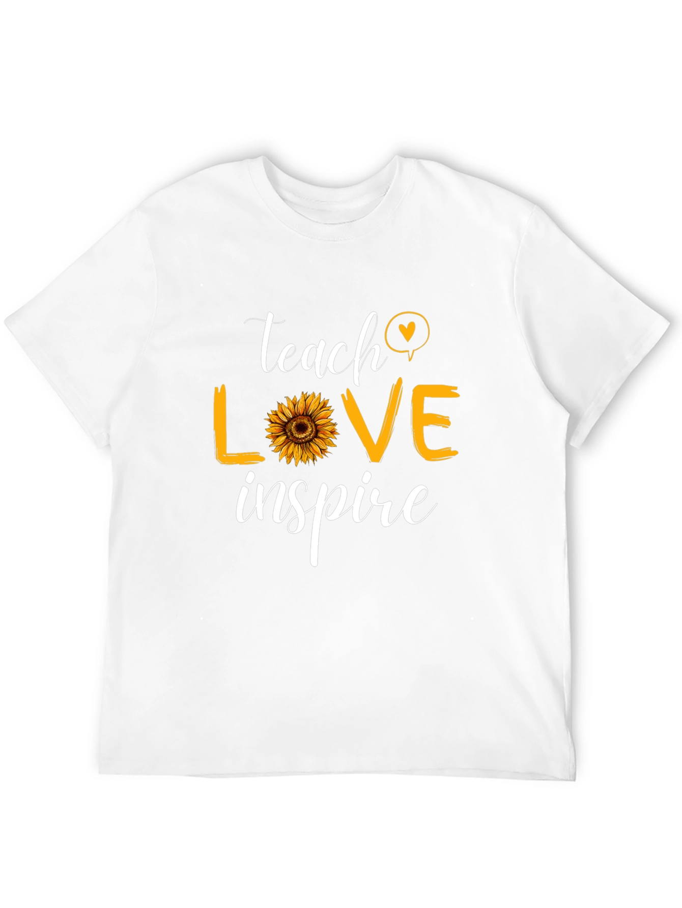 Teach Love Inspire T-Shirt Sunflower Graphic