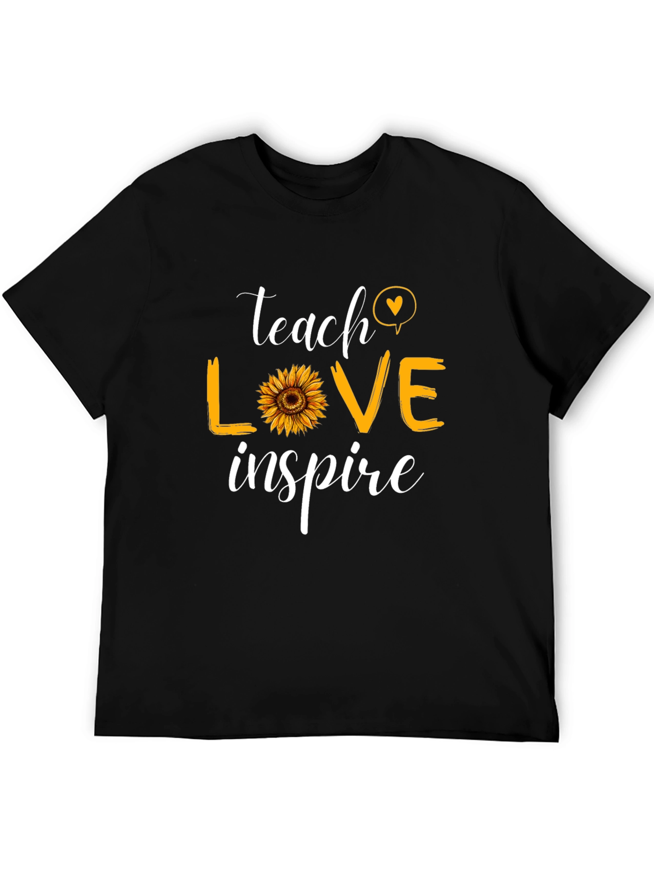 Teach Love Inspire T-Shirt Sunflower Graphic
