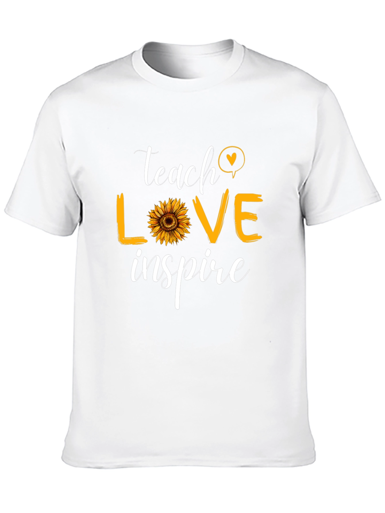 Teach Love Inspire T-Shirt Sunflower Graphic