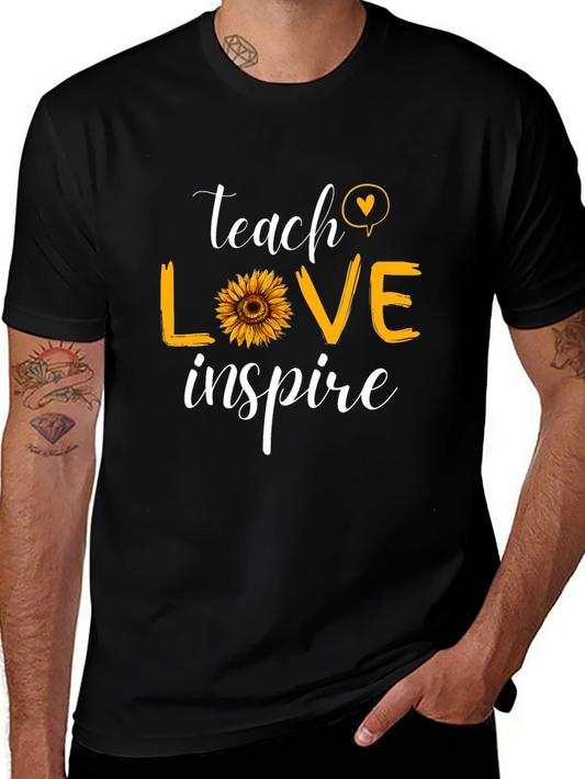 Teach Love Inspire T-Shirt Sunflower Graphic