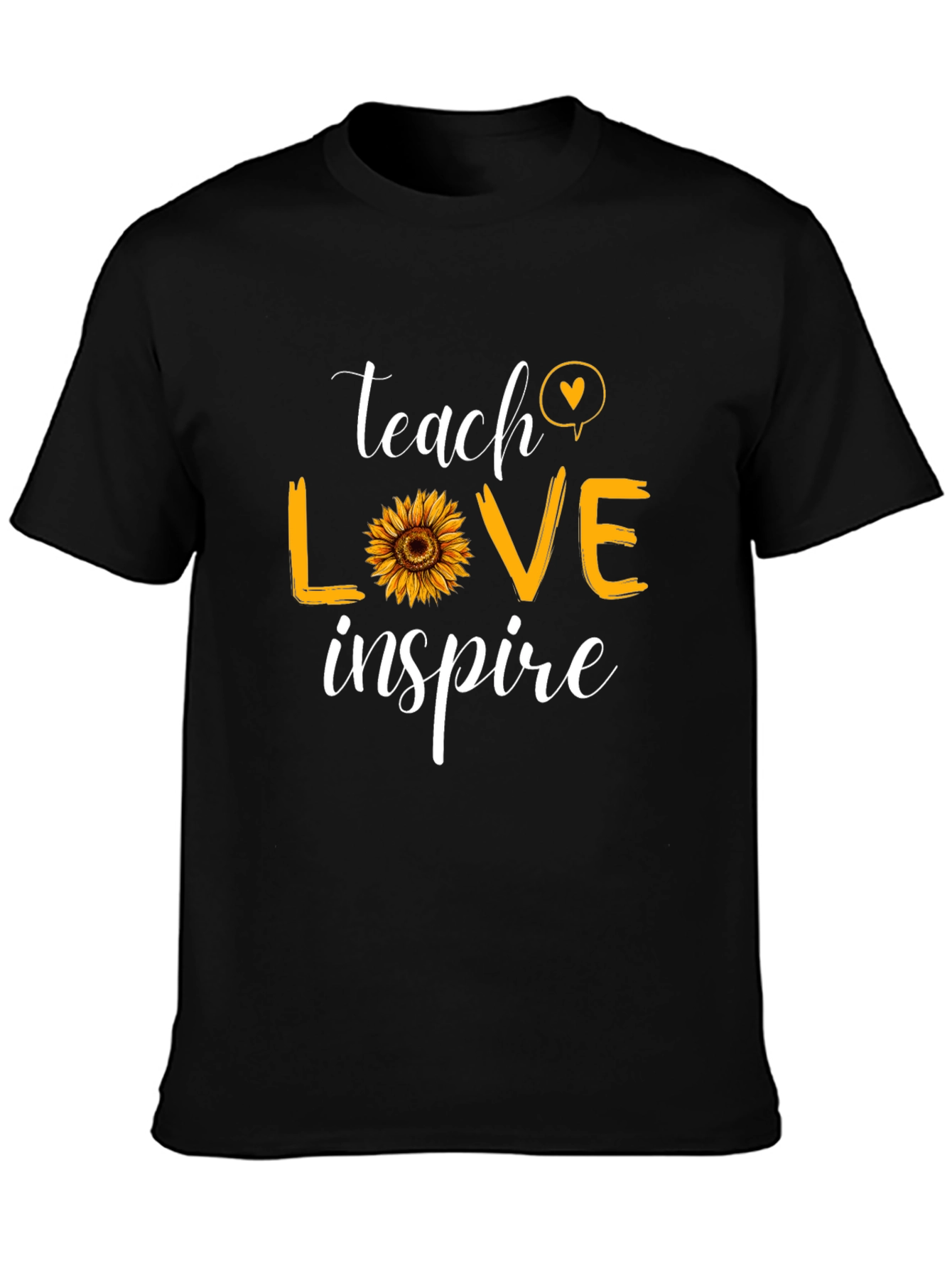 Teach Love Inspire T-Shirt Sunflower Graphic