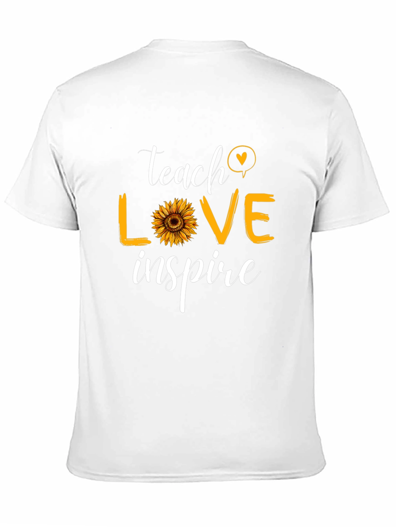 Teach Love Inspire T-Shirt Sunflower Graphic