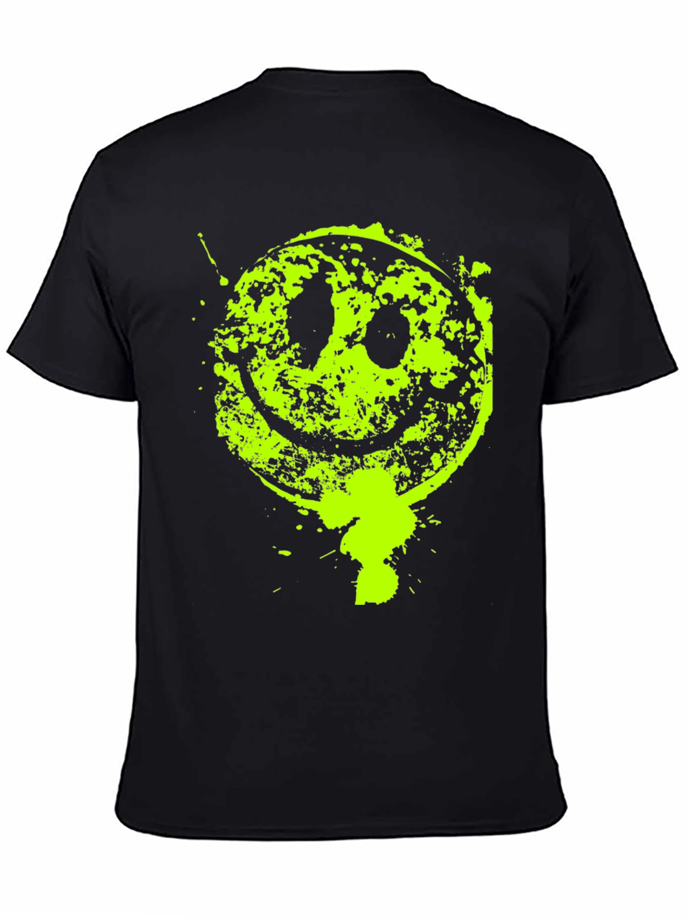 Grunge Smiley Face Graphic T-Shirt