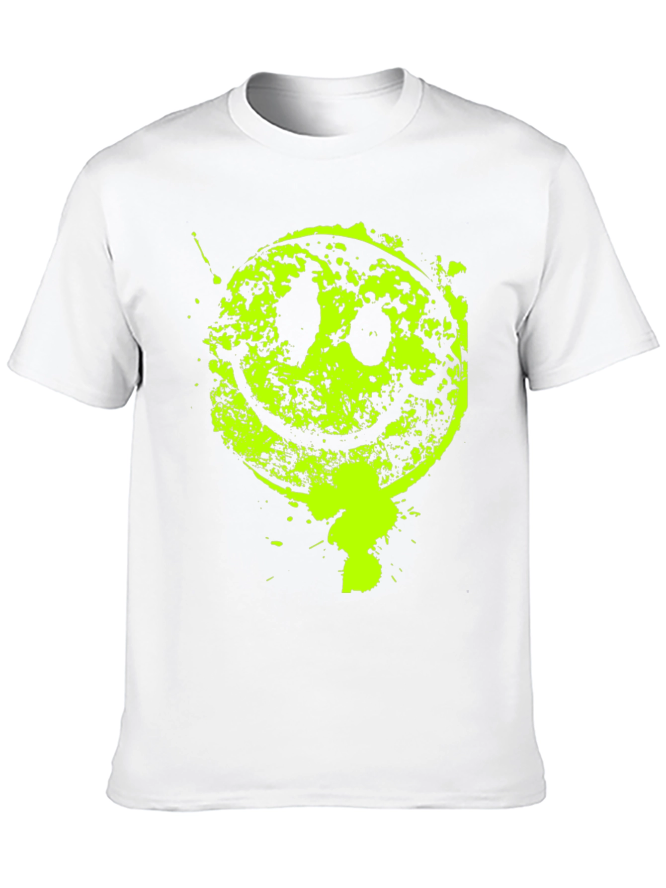 Grunge Smiley Face Graphic T-Shirt