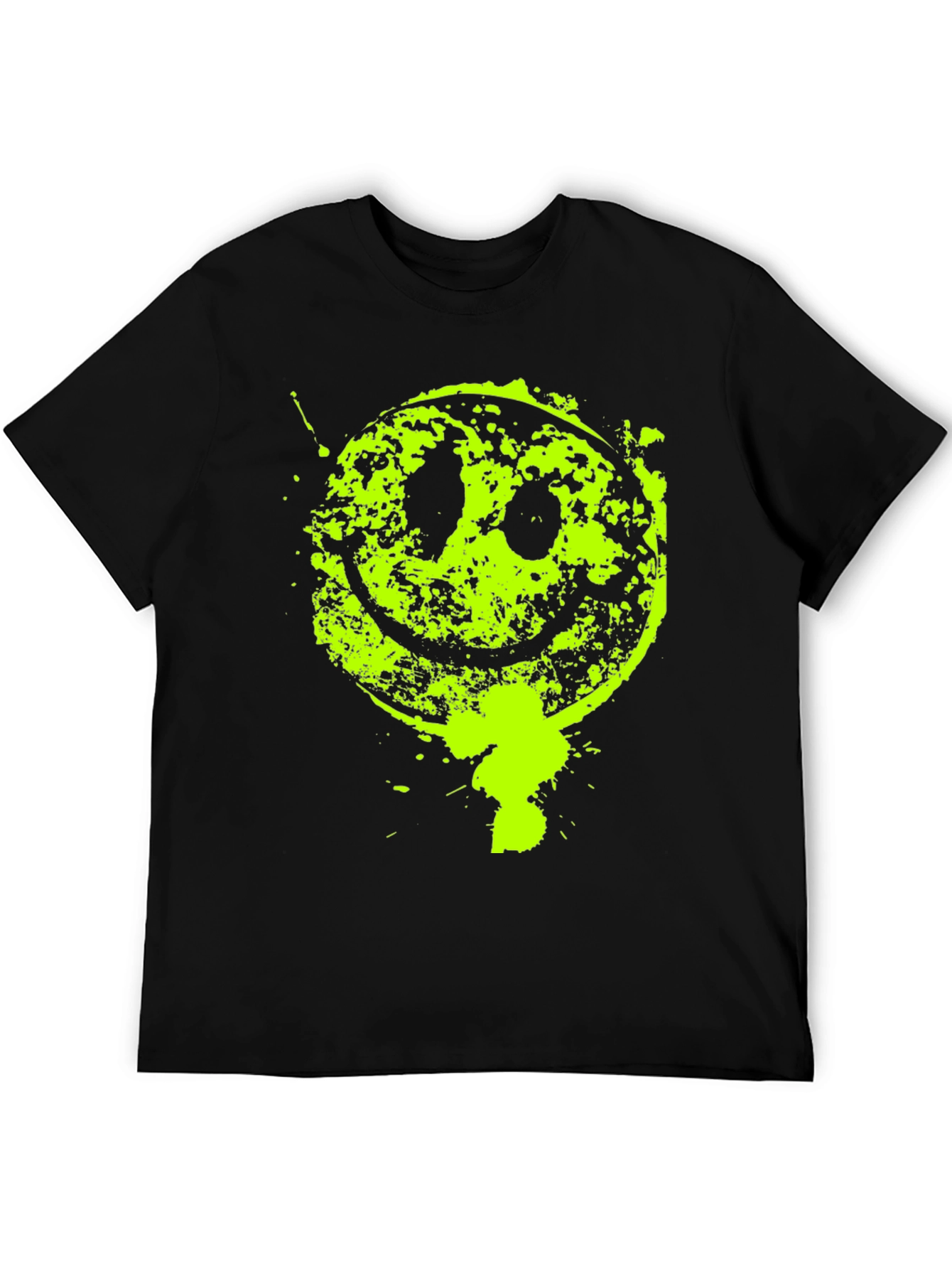 Grunge Smiley Face Graphic T-Shirt