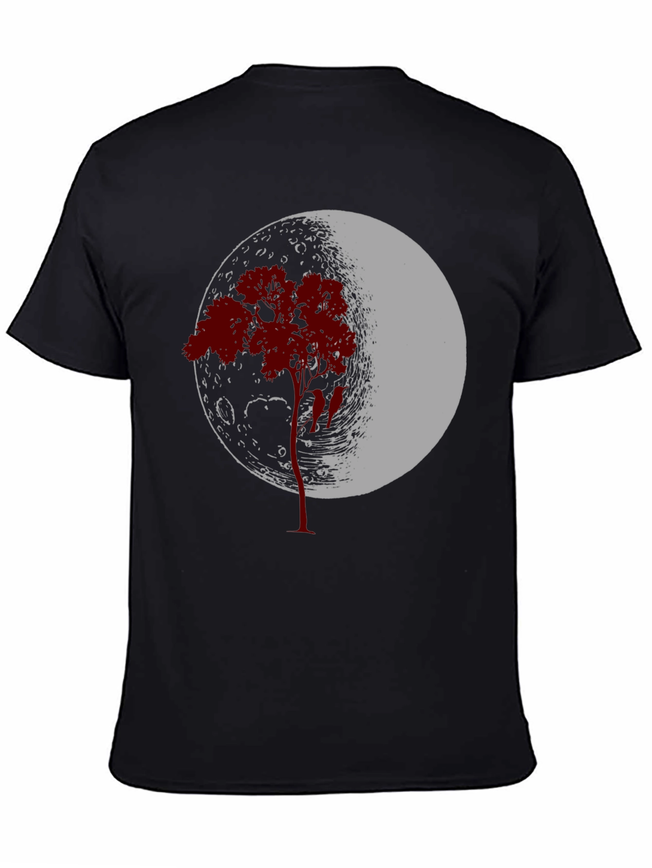 Moon Tree Graphic Tee - Black Cotton Blend
