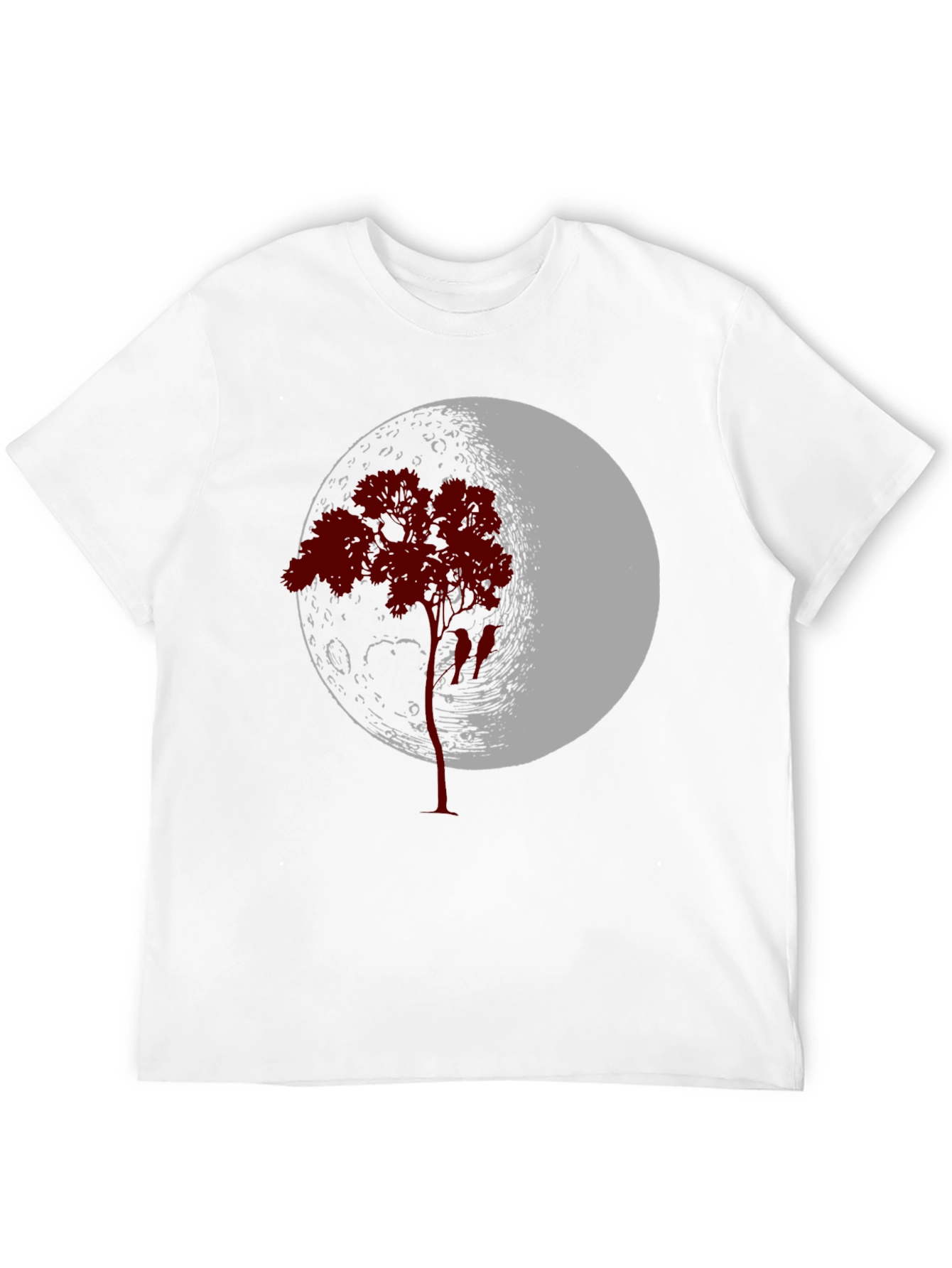 Moon Tree Graphic Tee - Black Cotton Blend