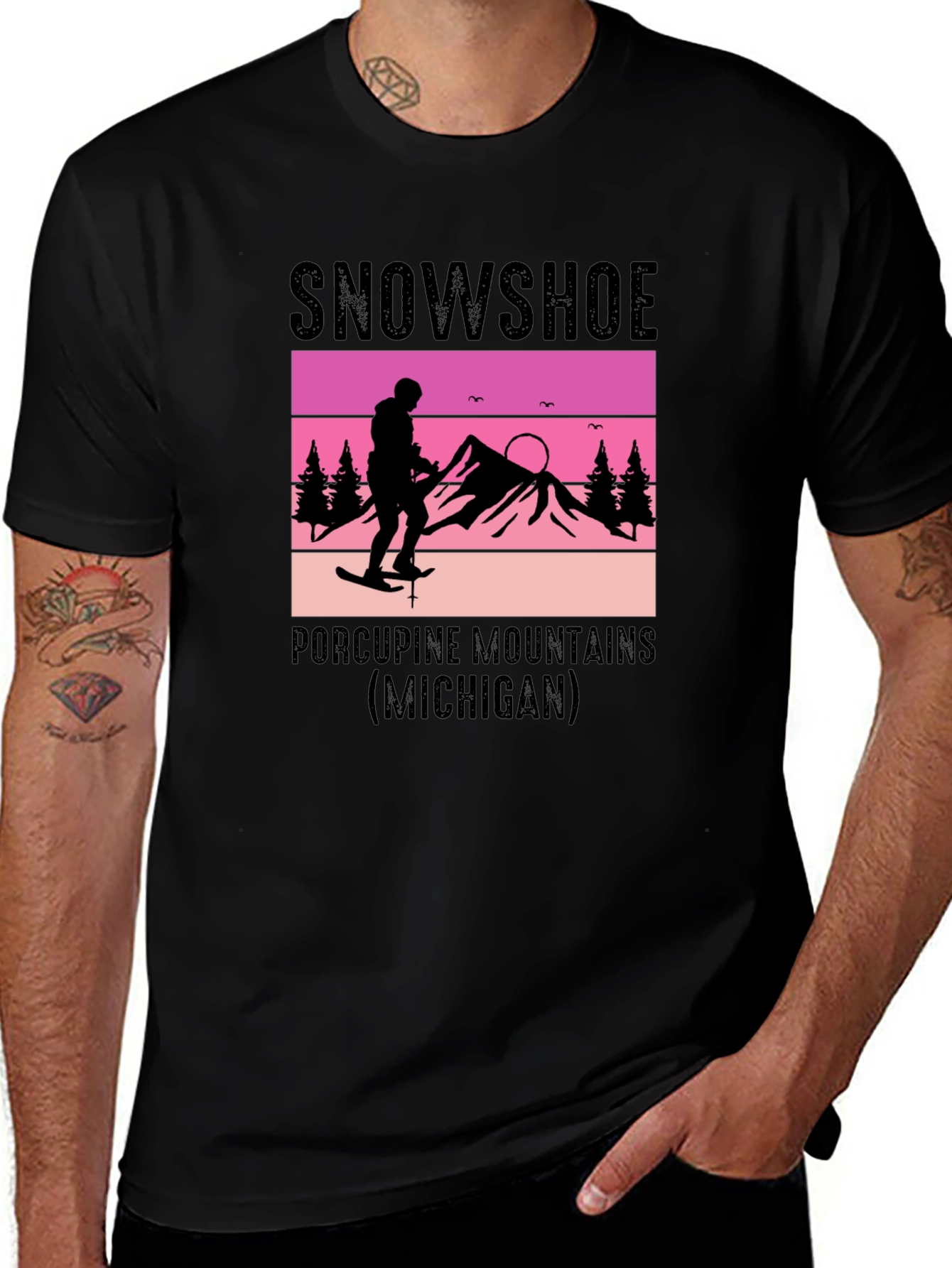 Snowshoe Porcupine Mountains Graphic T-Shirt