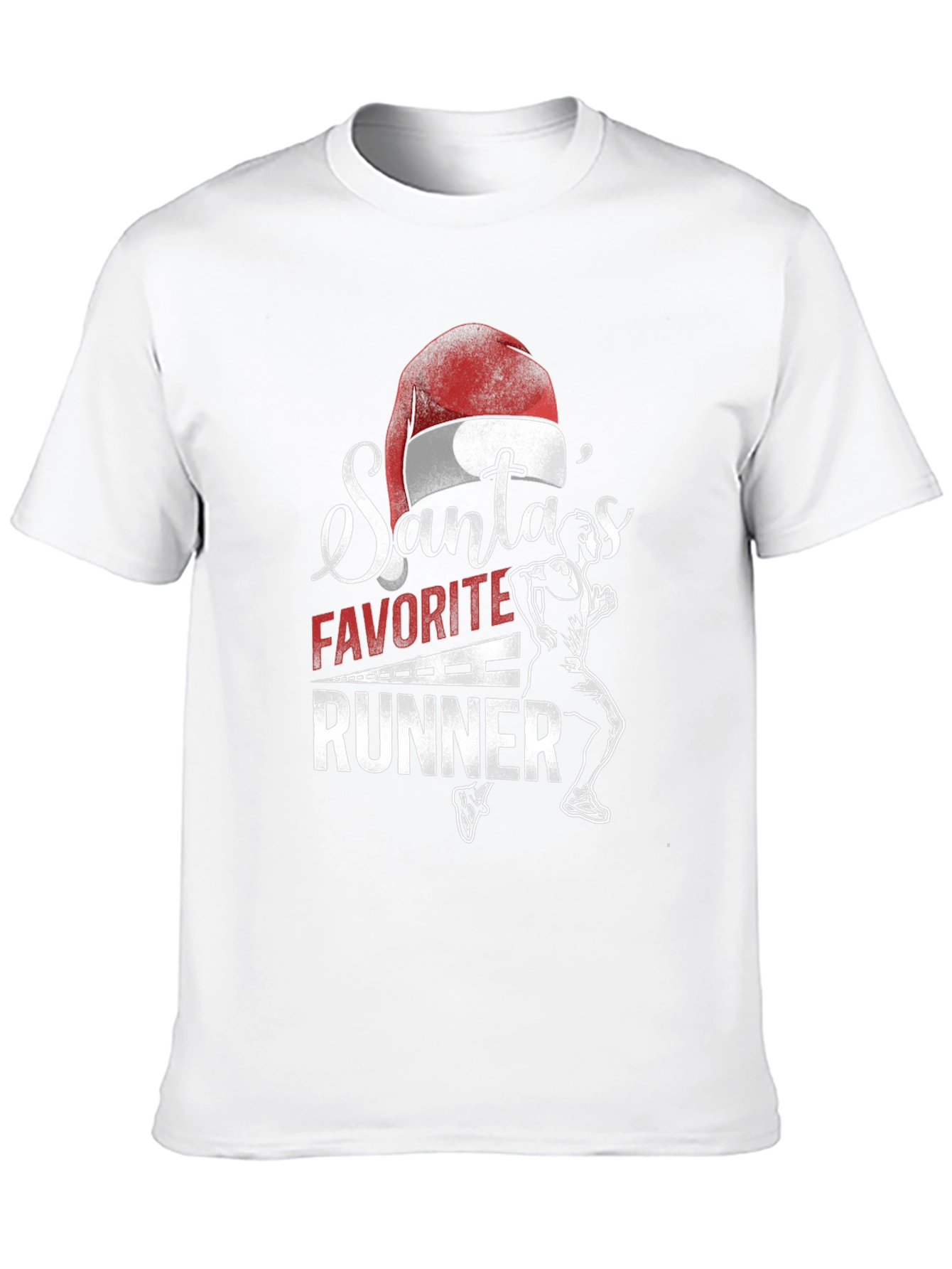 Santas Favorite Runner T-Shirt - Holiday Running Apparel