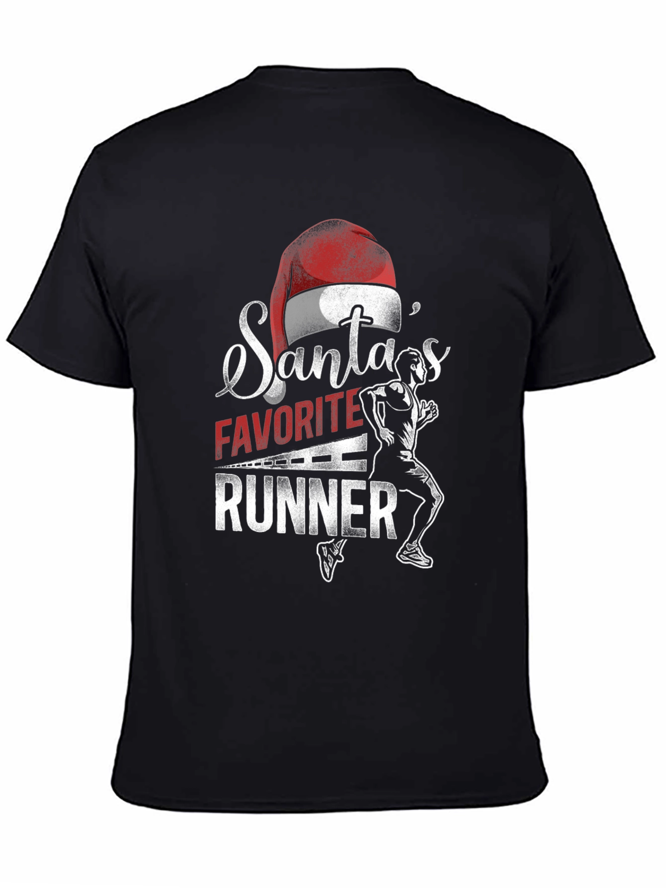 Santas Favorite Runner T-Shirt - Holiday Running Apparel