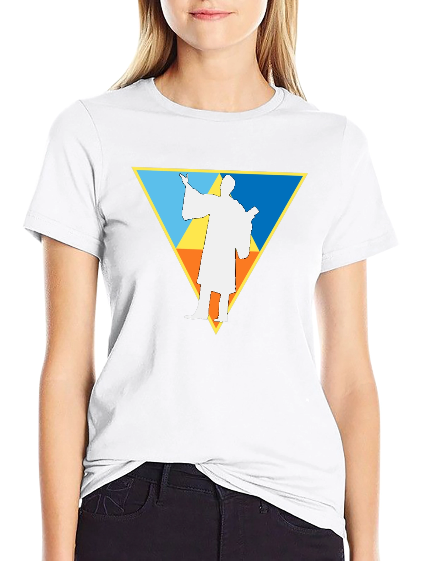 Geometric Priest T-Shirt - Black
