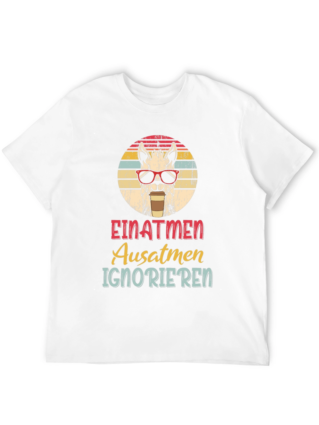 Llama Einatmen Ausatmen Ignorieren Graphic Tee