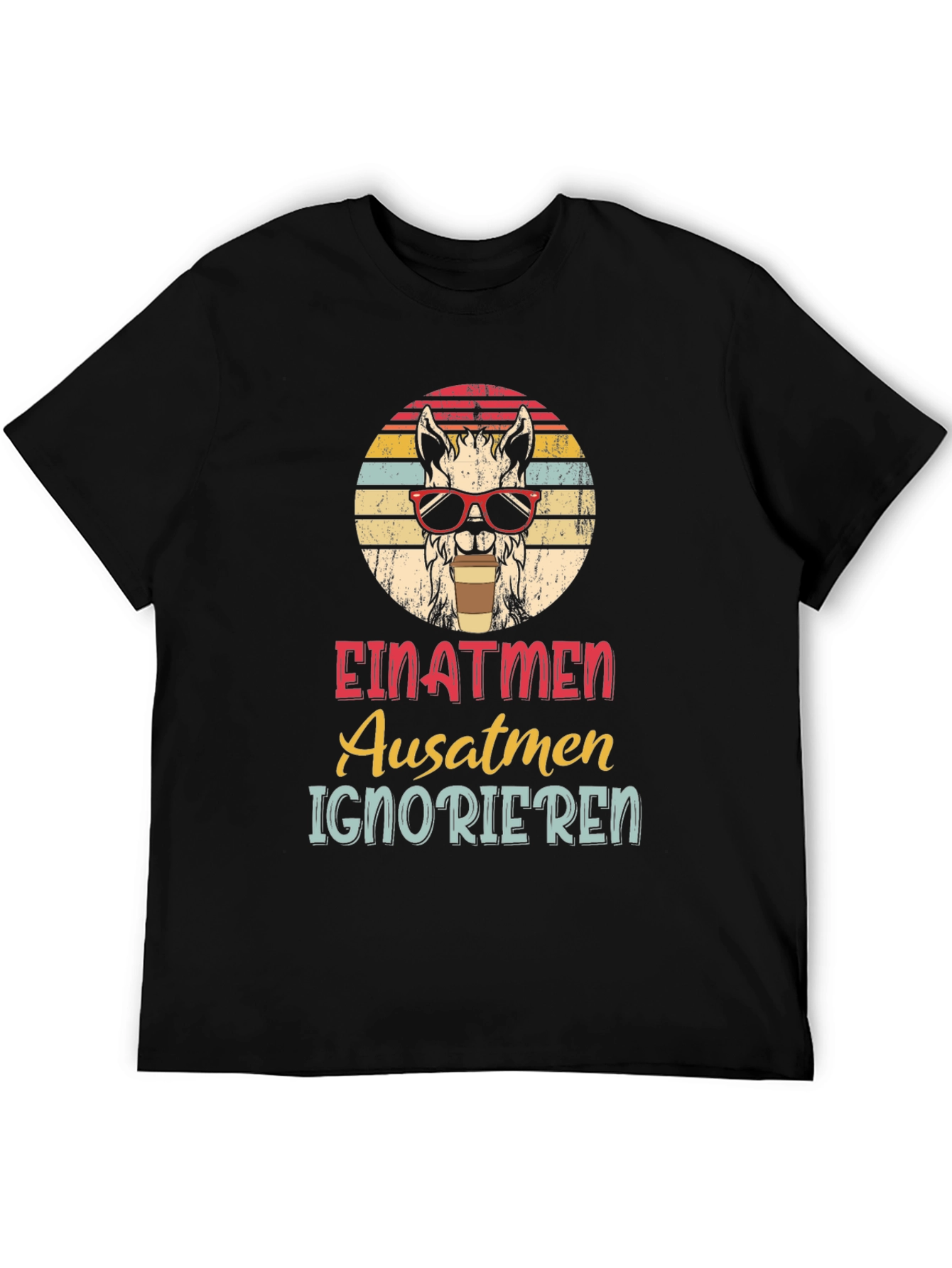 Llama Einatmen Ausatmen Ignorieren Graphic Tee