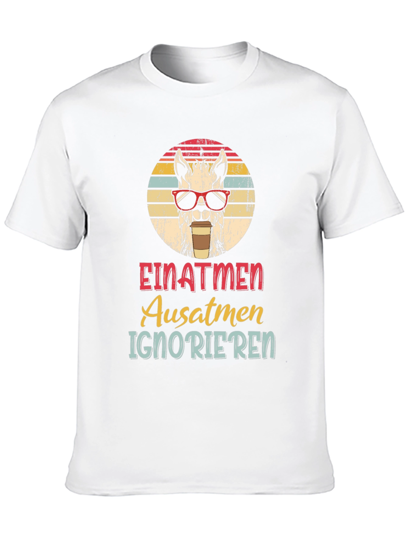 Llama Einatmen Ausatmen Ignorieren Graphic Tee