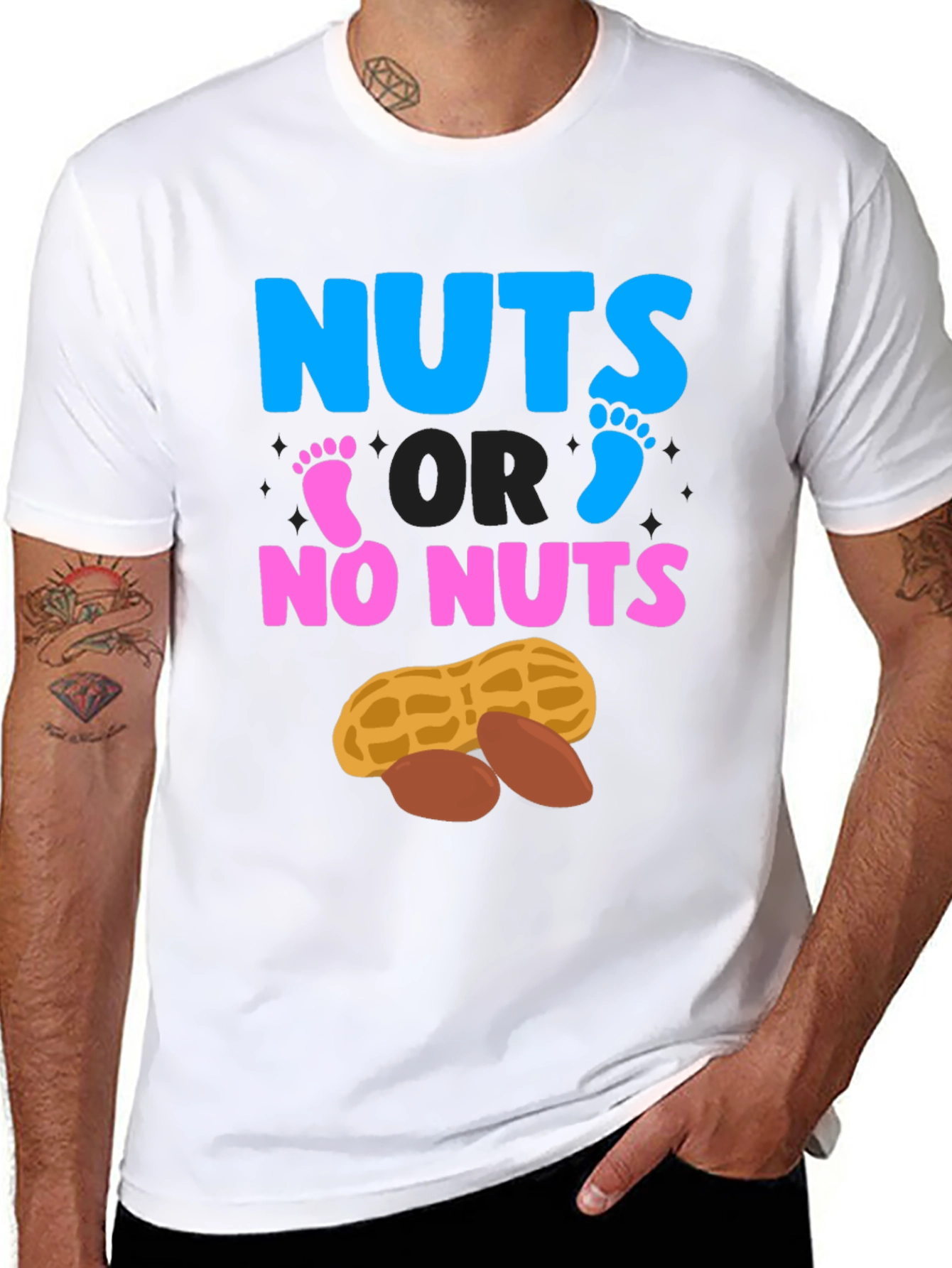 Nuts or No Nuts Gender Reveal T-Shirt