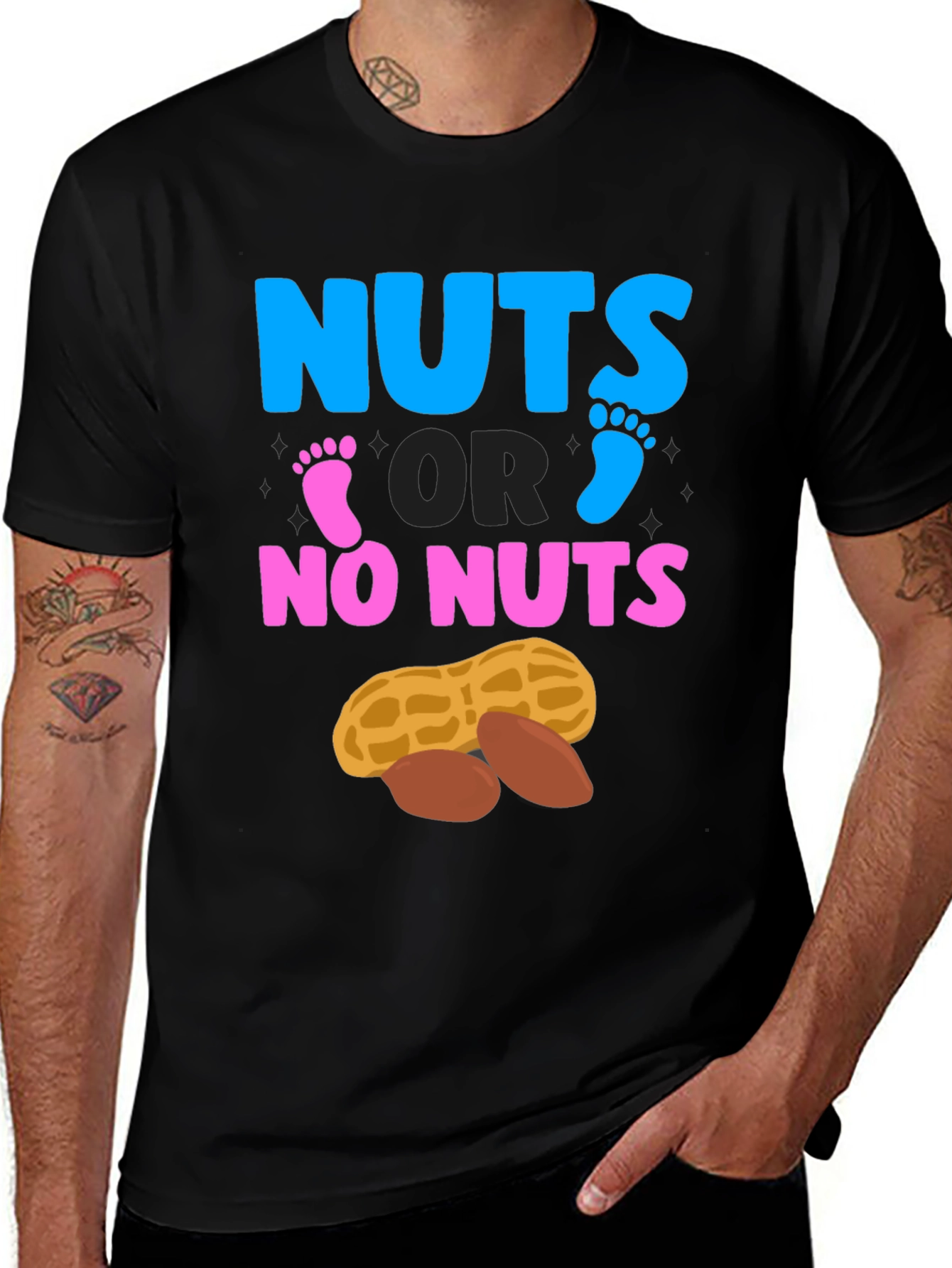 Nuts or No Nuts Gender Reveal T-Shirt