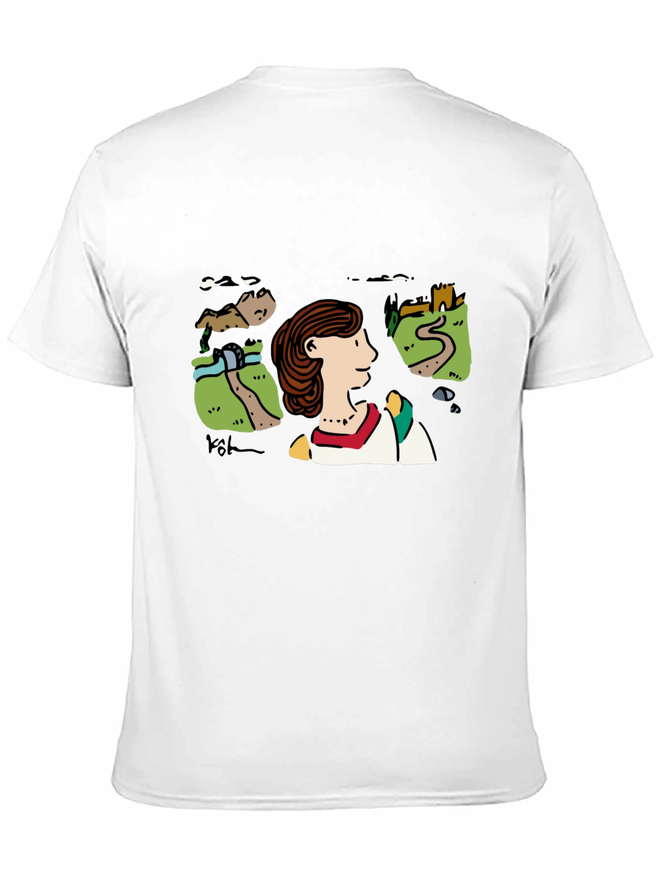 Scenic Illustration Black T-Shirt