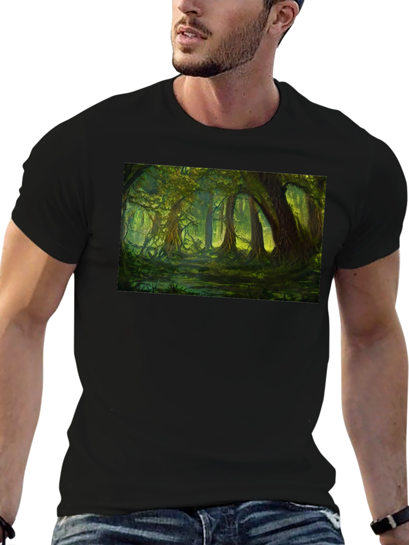 Swamp Scene Black T-Shirt