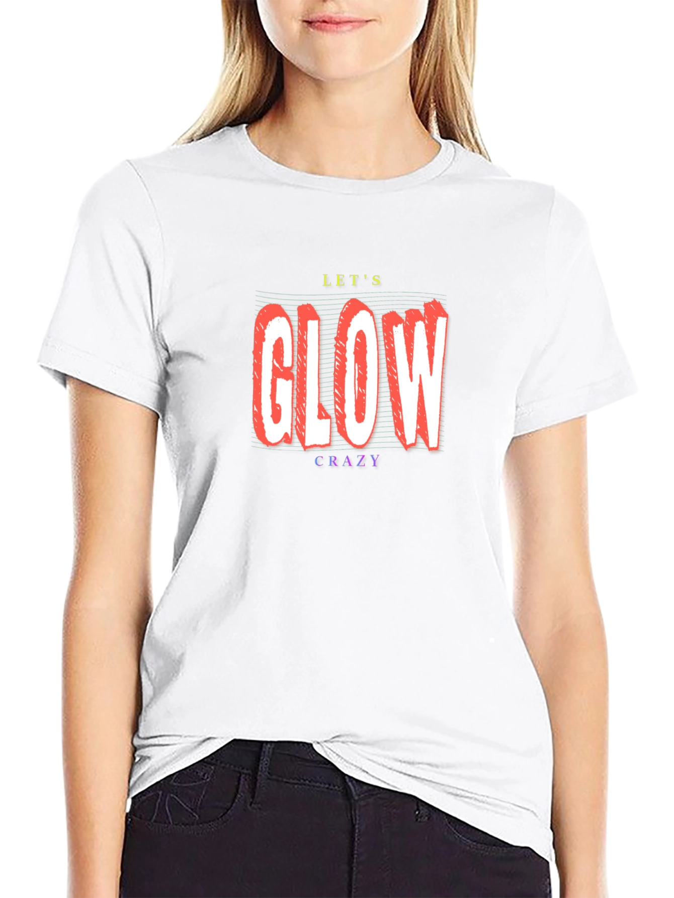 Lets Glow Crazy Black T-Shirt