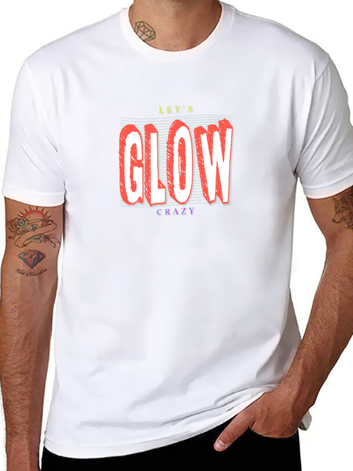 Lets Glow Crazy Black T-Shirt