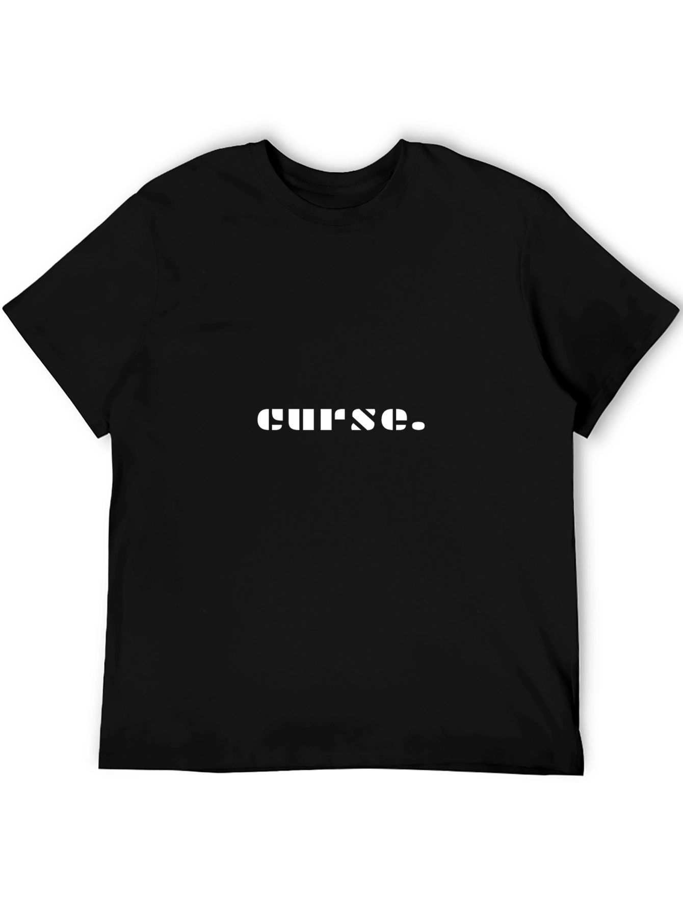 Curse Graphic Tee - Soft Black Cotton