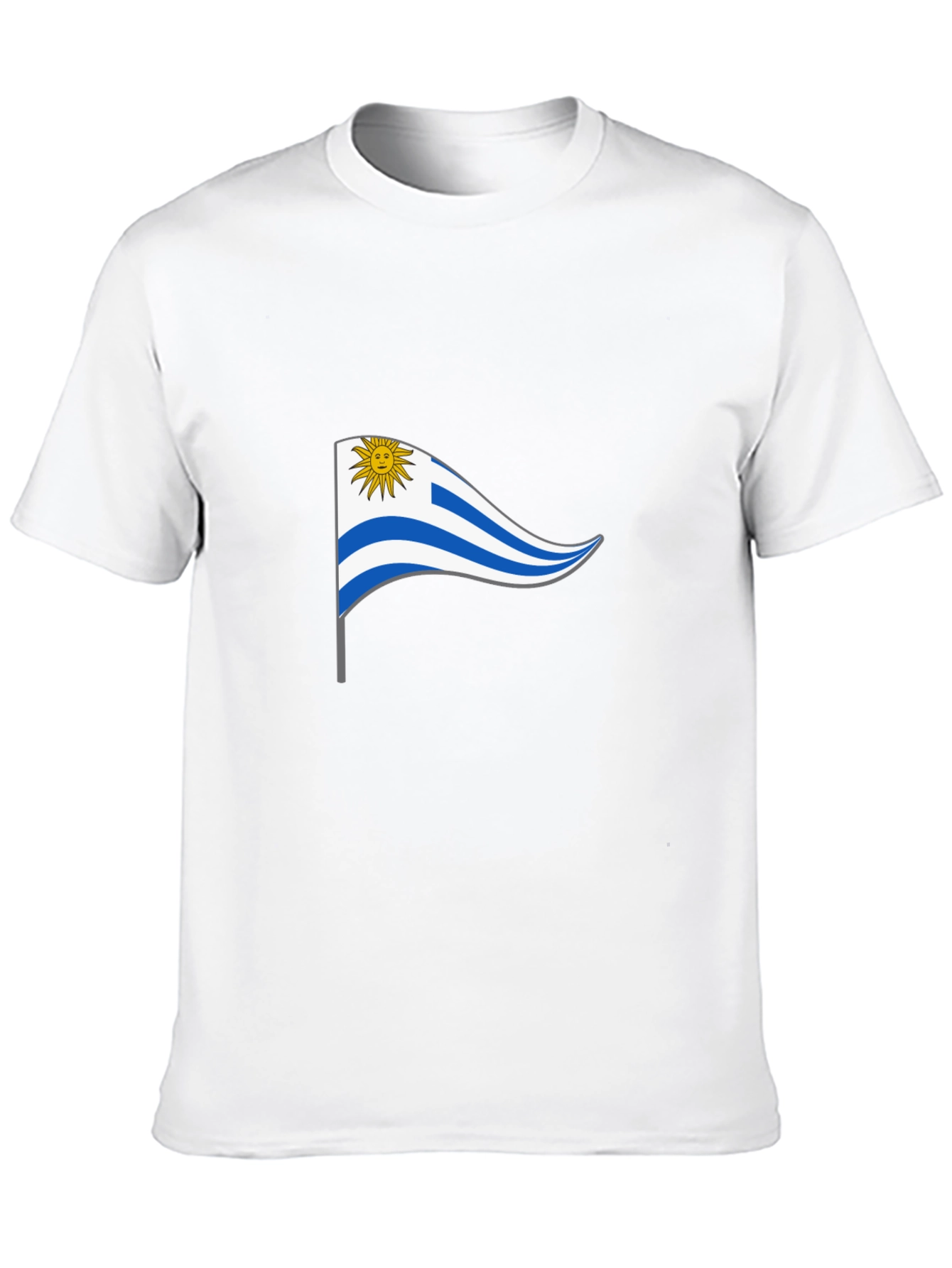 Uruguay Flag T-Shirt - Black Casual Wear