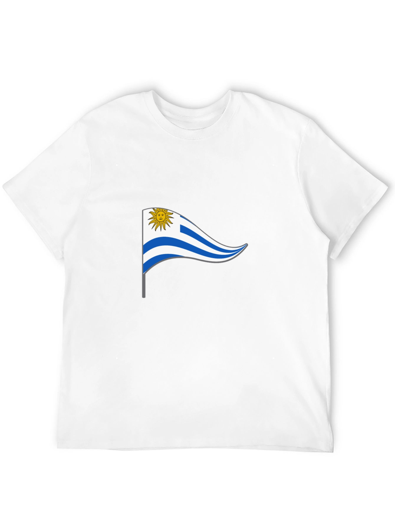 Uruguay Flag T-Shirt - Black Casual Wear