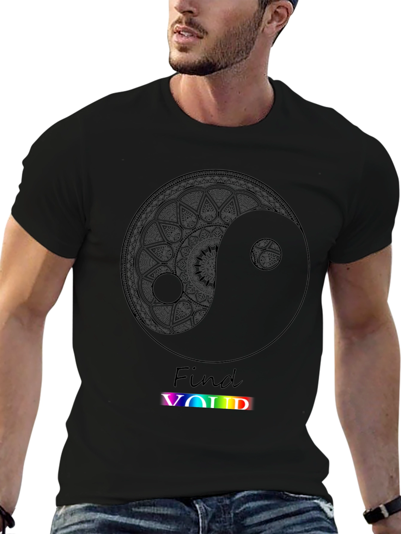 Yin Yang Find Void Black Graphic Tee