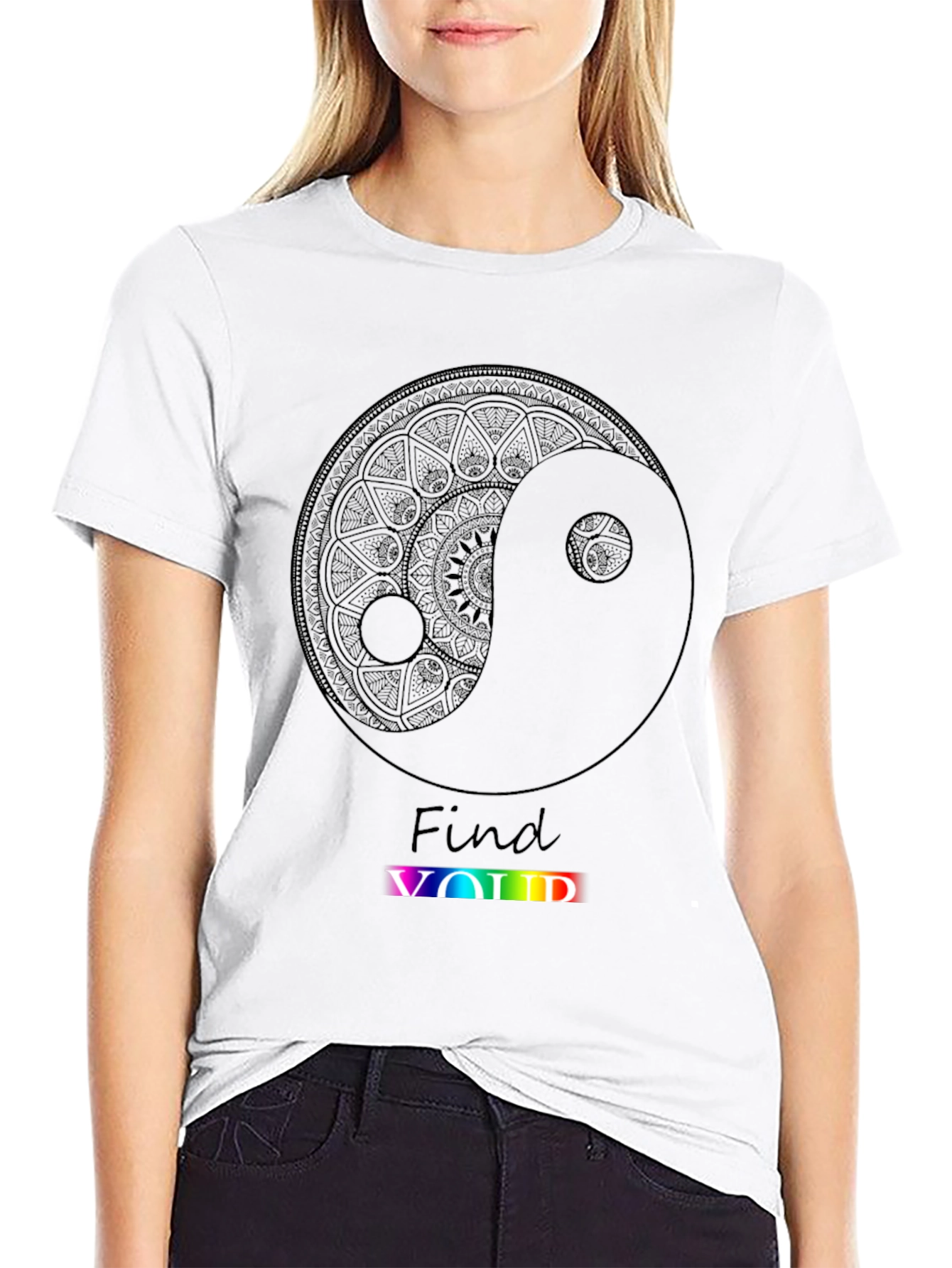 Yin Yang Find Void Black Graphic Tee
