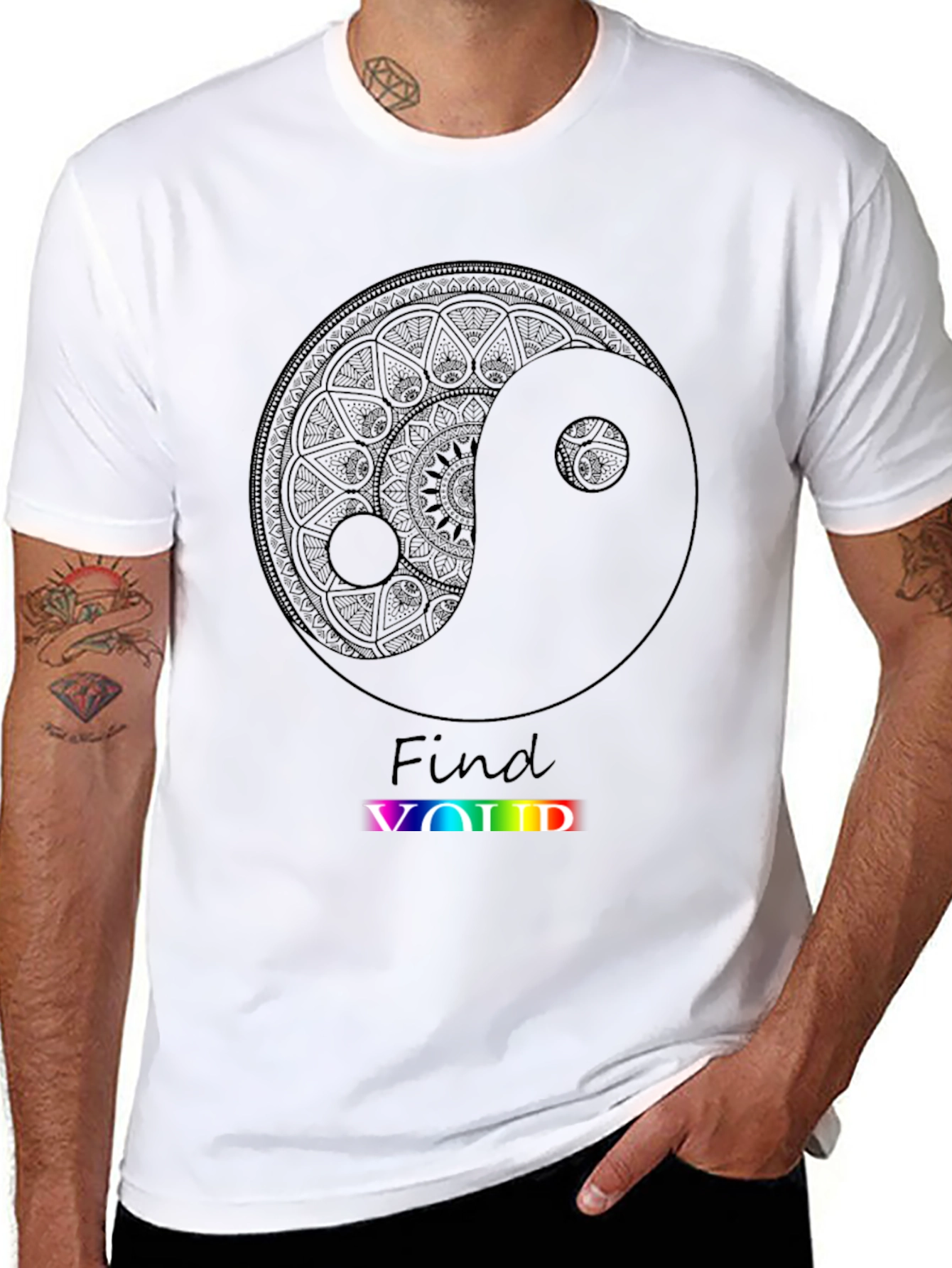 Yin Yang Find Void Black Graphic Tee