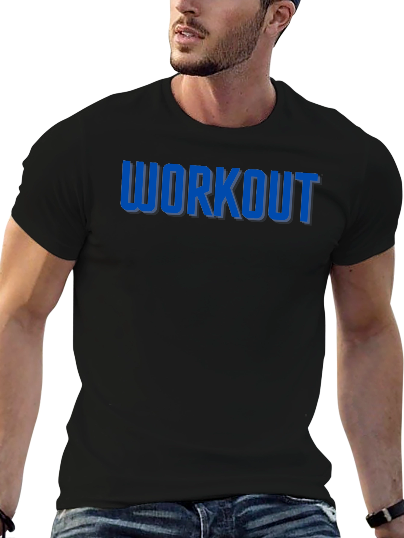 Mens Black Workout Tee