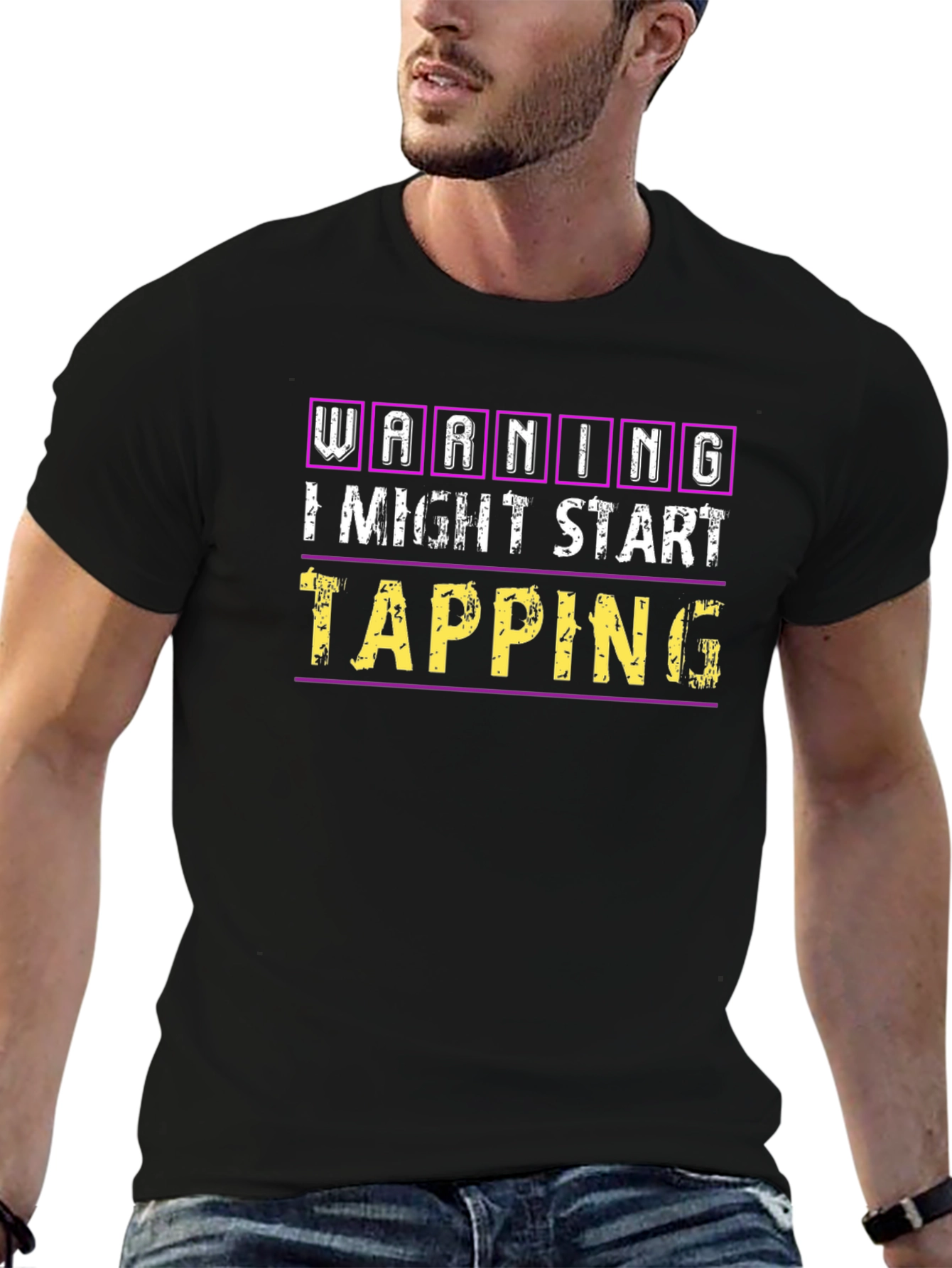 Warning Tapping Start T-Shirt
