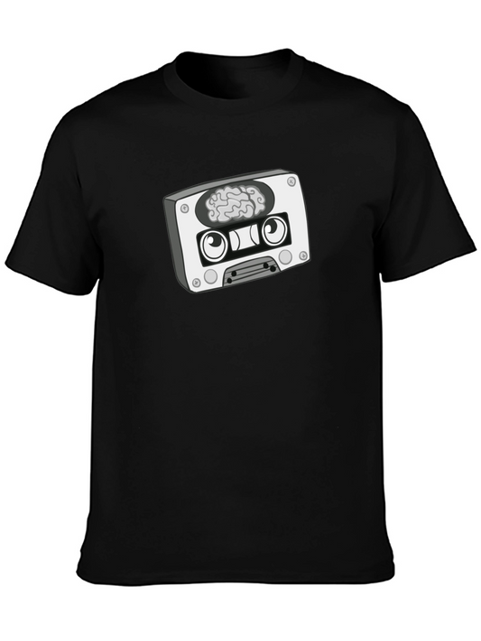 Cassette Brain Graphic T-Shirt - Unique Design