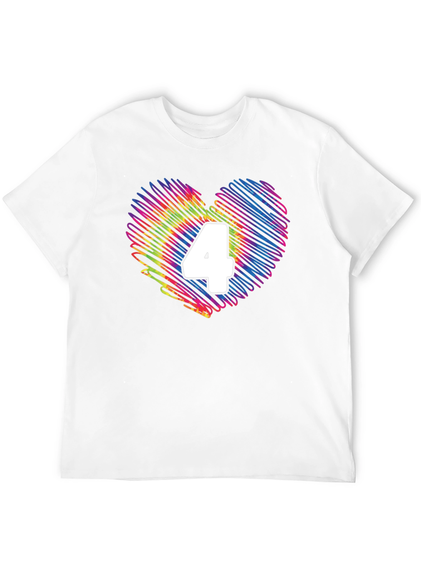 Heart 4 T-Shirt - Birthday Number Four Tee