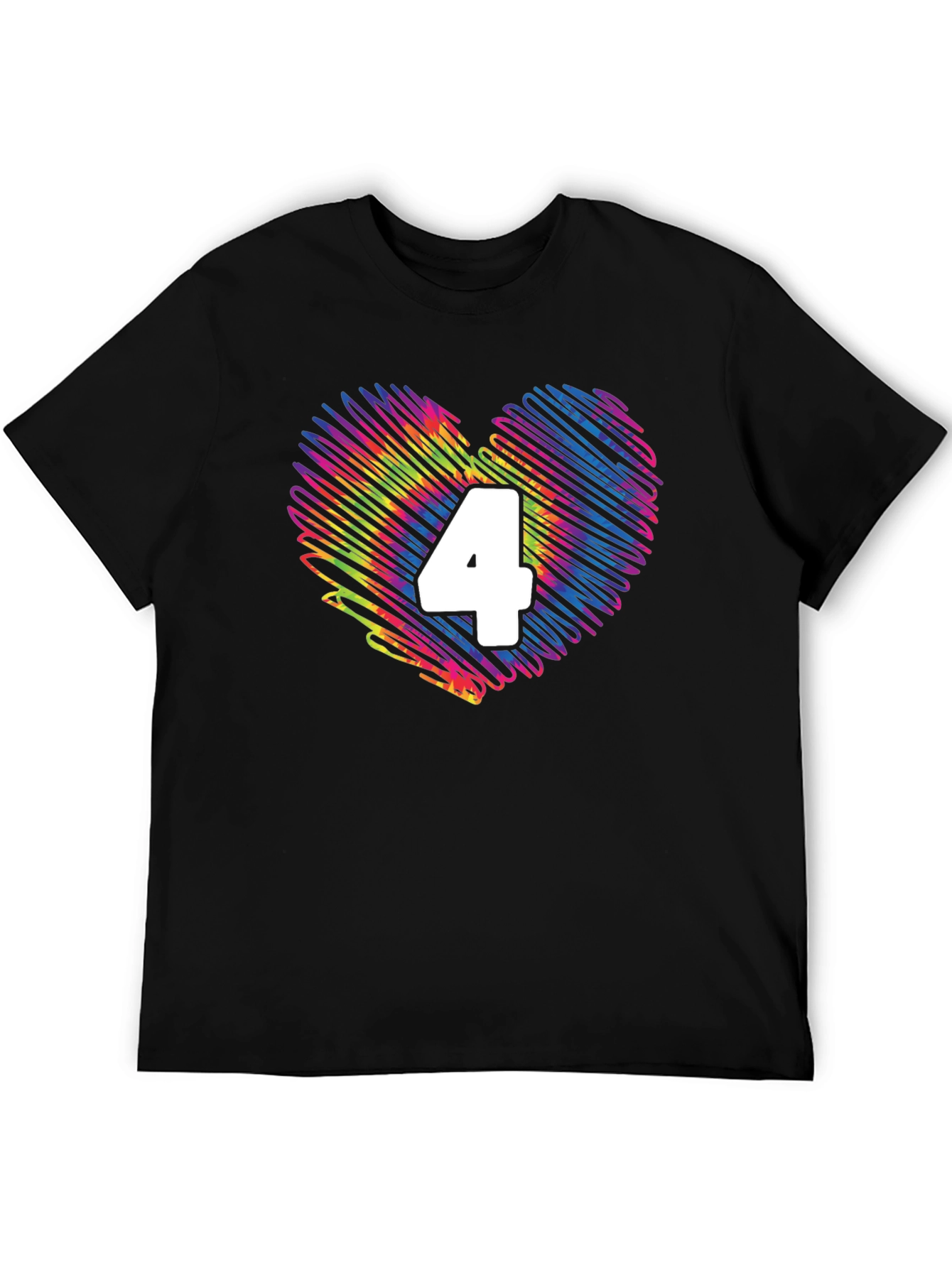 Heart 4 T-Shirt - Birthday Number Four Tee