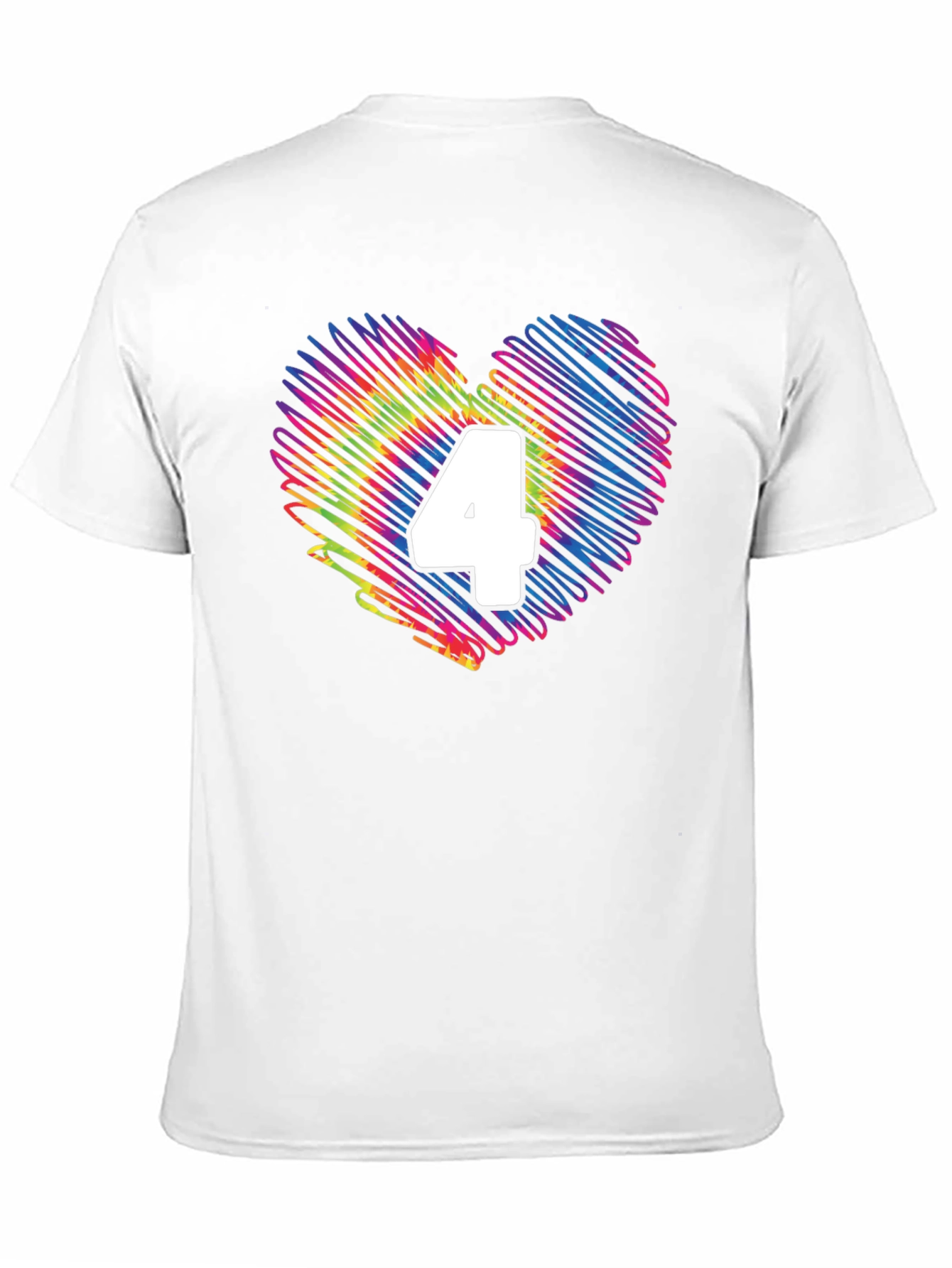 Heart 4 T-Shirt - Birthday Number Four Tee