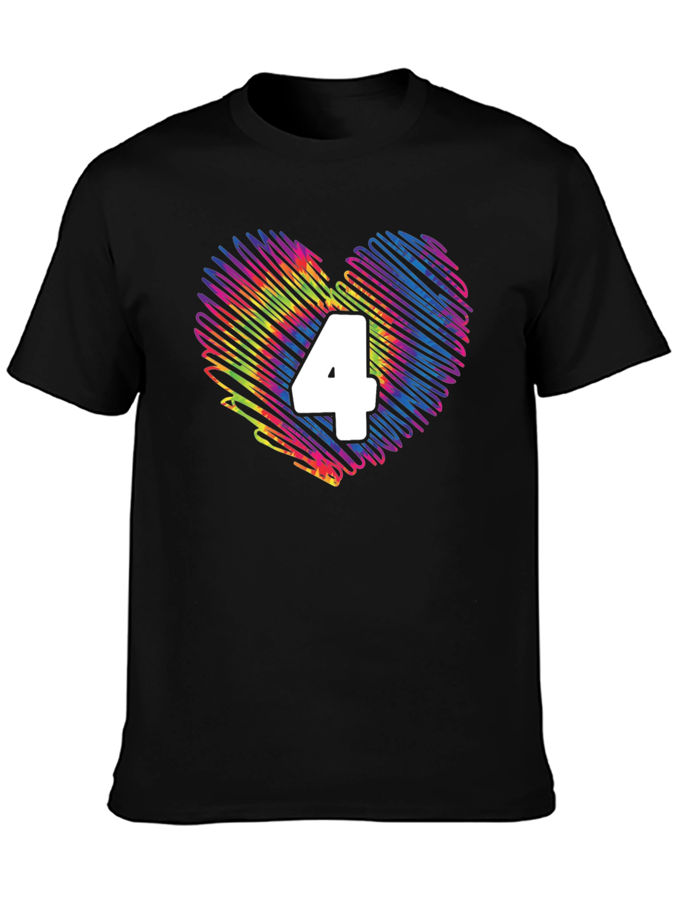 Heart 4 T-Shirt - Birthday Number Four Tee
