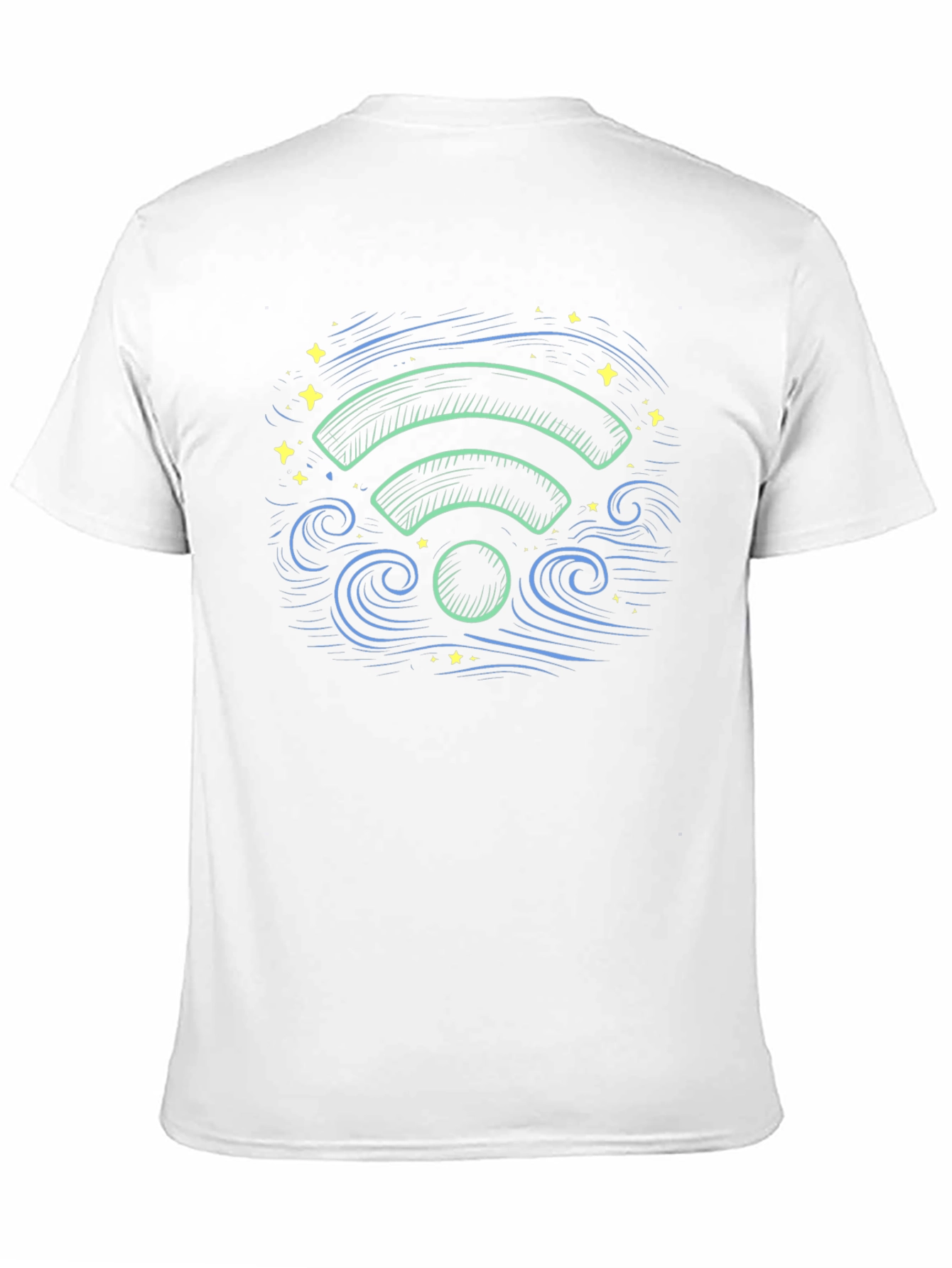 WiFi Waves Graphic Tee - Black