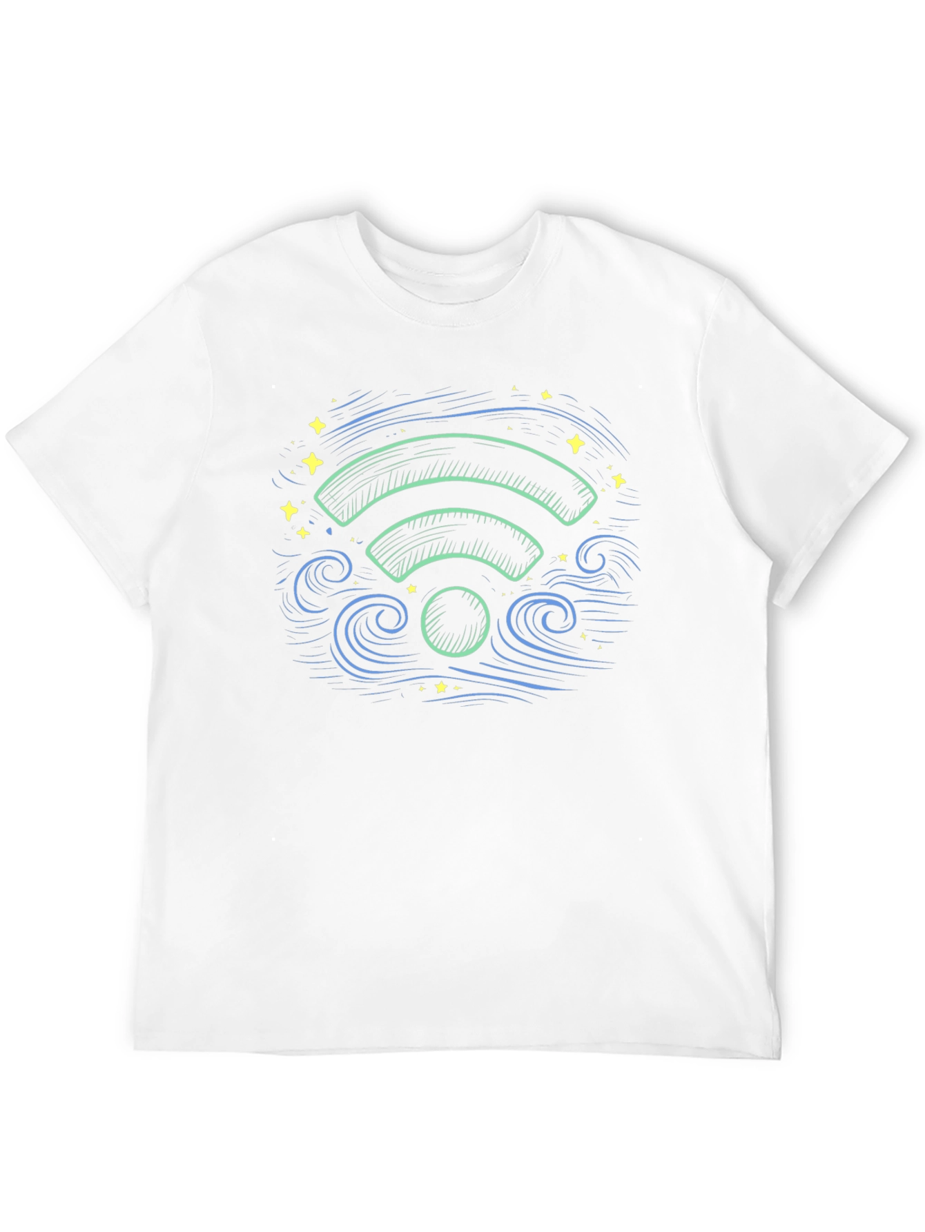 WiFi Waves Graphic Tee - Black