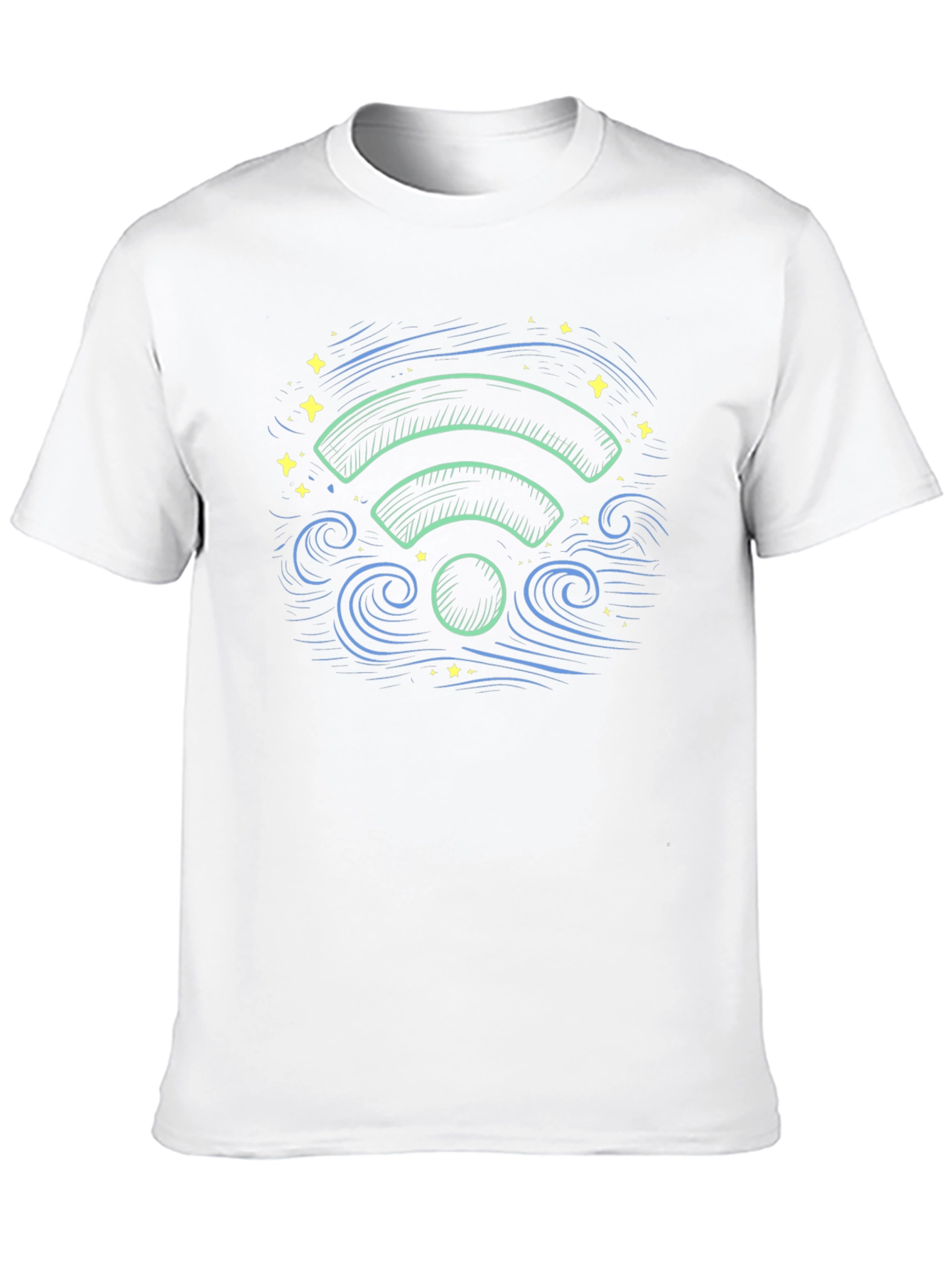WiFi Waves Graphic Tee - Black
