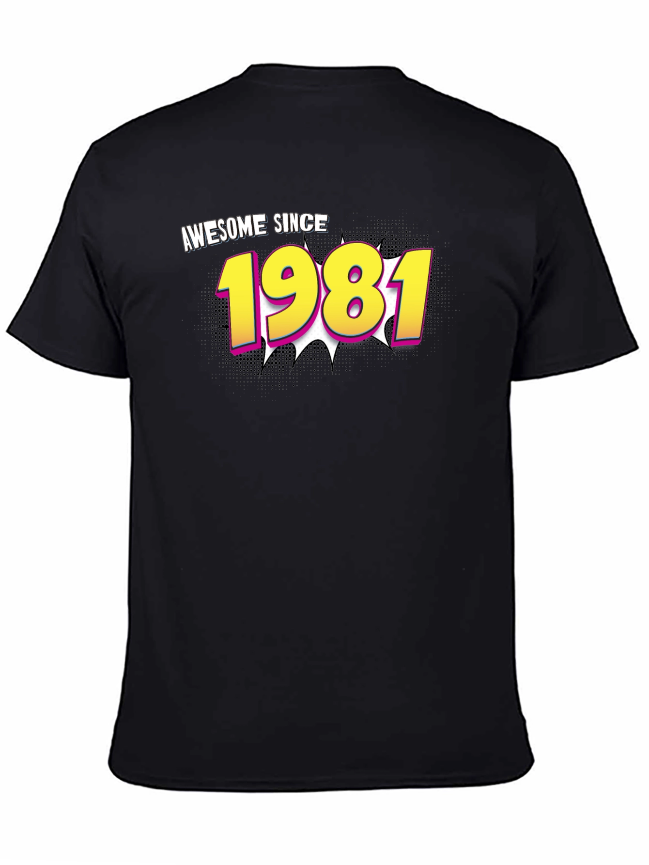 Awesome Since 1981 Black Graphic T-Shirt